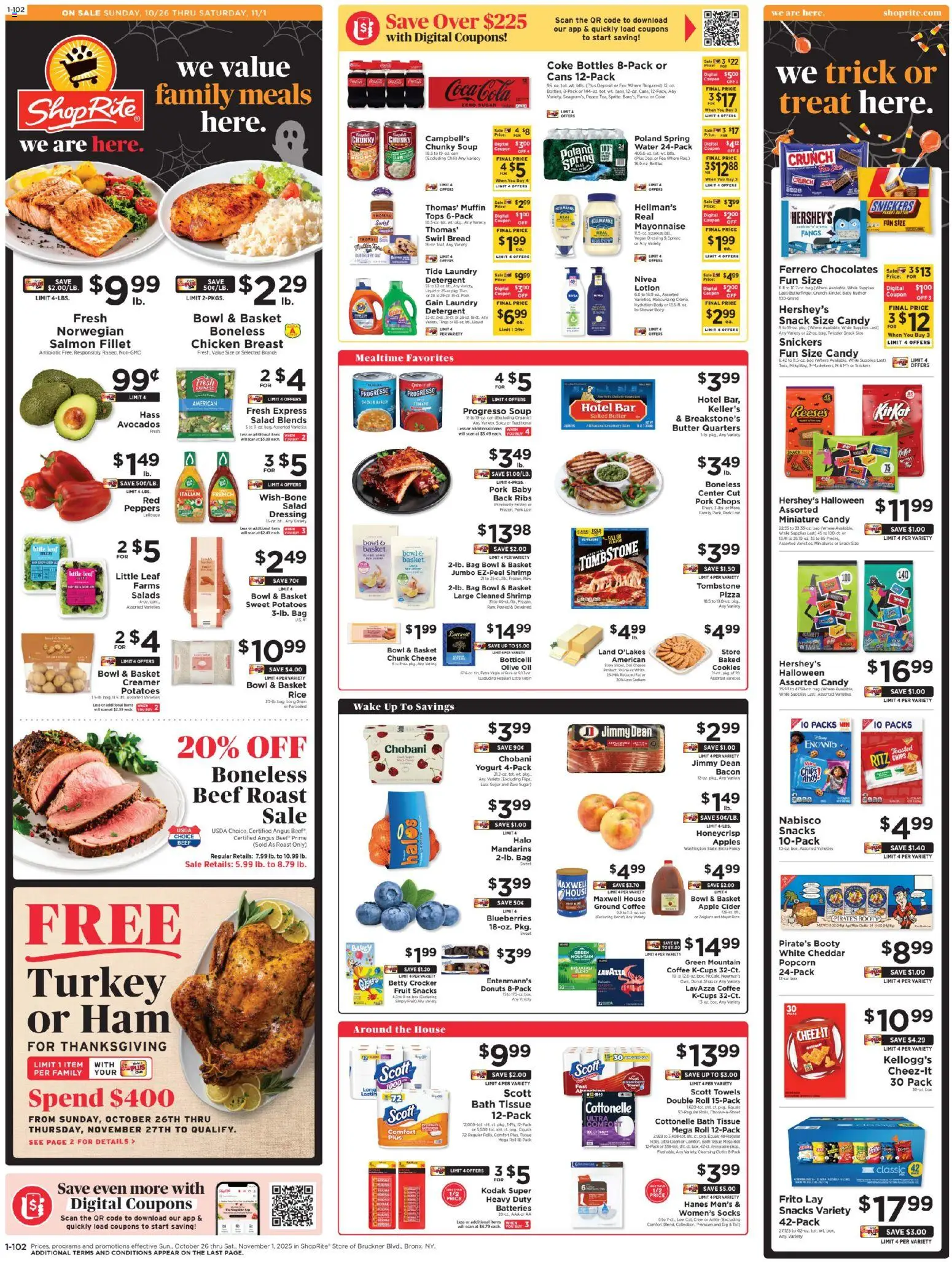 ShopRite Weekly Ad 2 - valid from 26.10.2025 | Page: 2 | Products: Ham, Pizza, Potatoes, Water