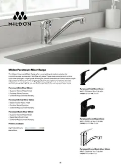 Preview of Mitre 10 - Bathroom, Kitchen and Laundry E-selection Guide 2026 - valid from 13.02.2026 | Page: 15 | Products: Sink, Polish, Water, Mixer