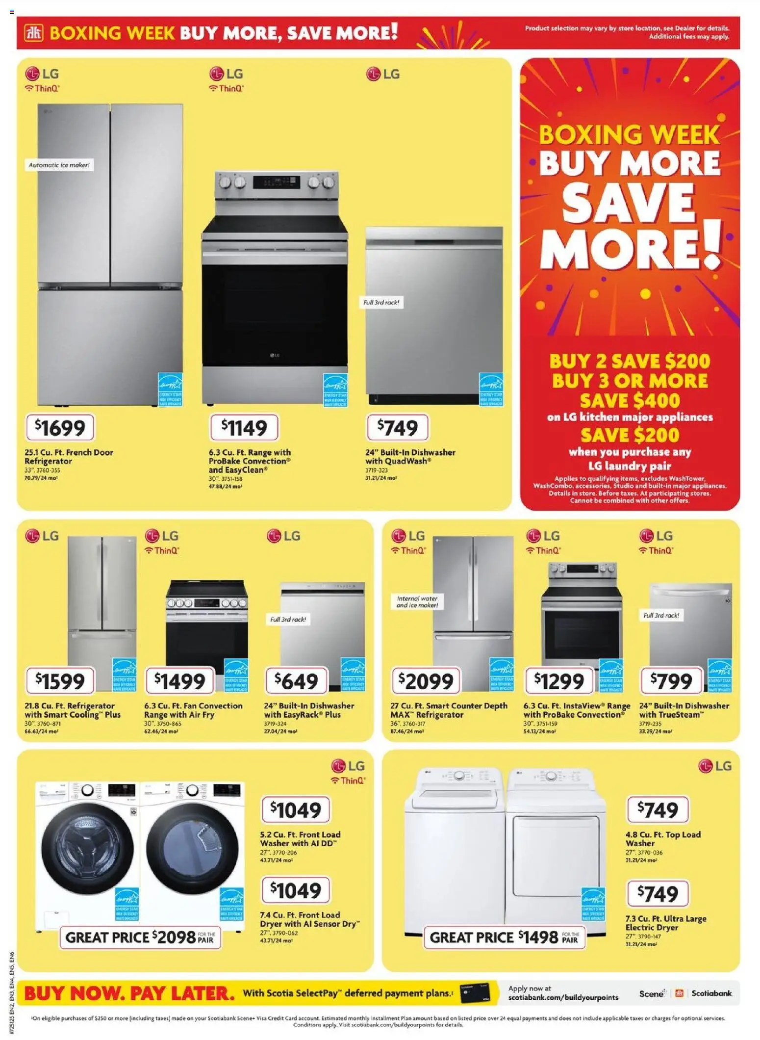 Home Hardware flyer valid from 18.12.2025 | Page: 3 | Products: Refrigerator, Dryer, Dishwasher, Fan
