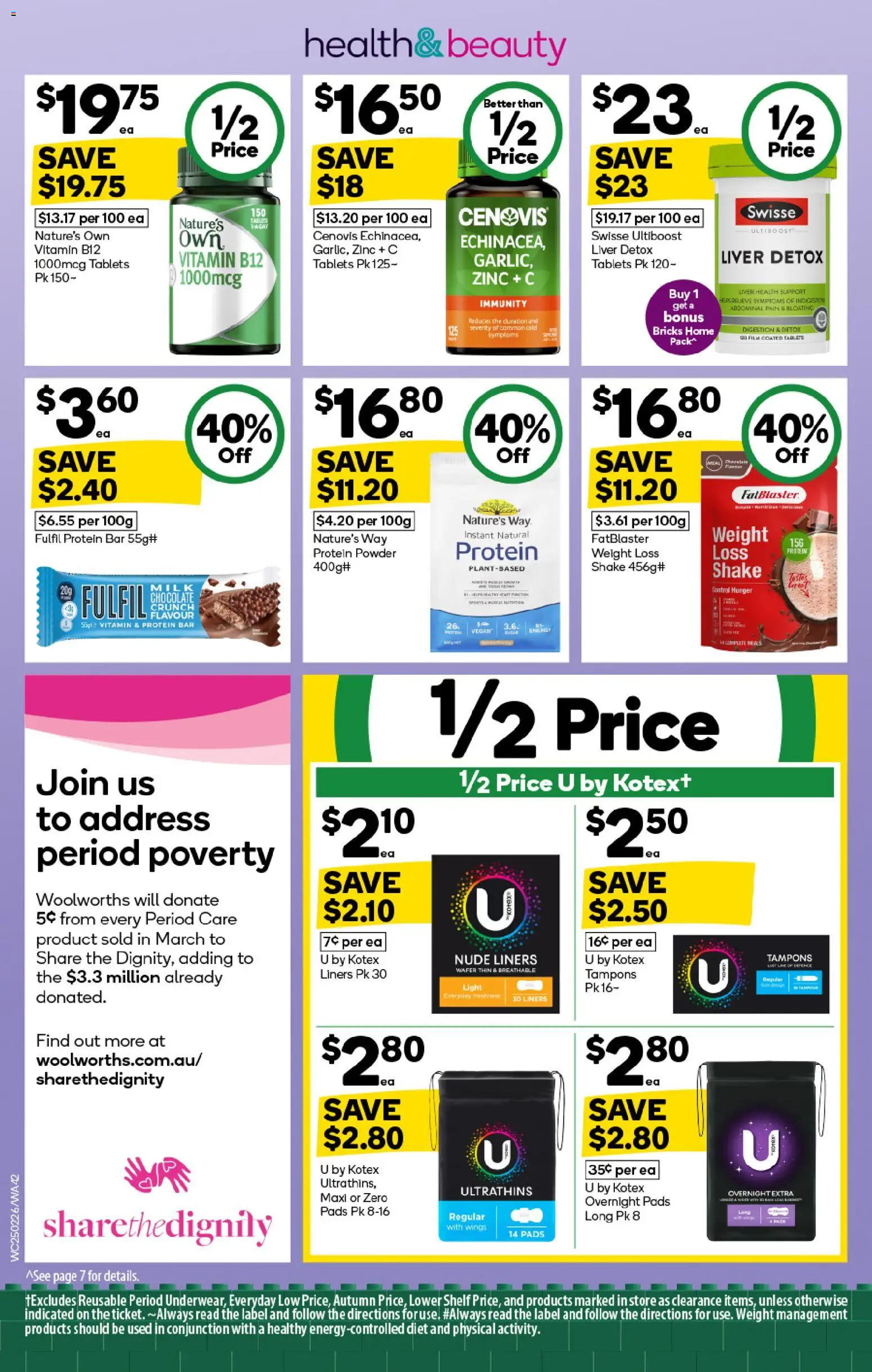 Woolworths catalogue - valid from 25.02.2026 | Page: 40 | Products: Shelf, Powder, Weight loss, Tampons
