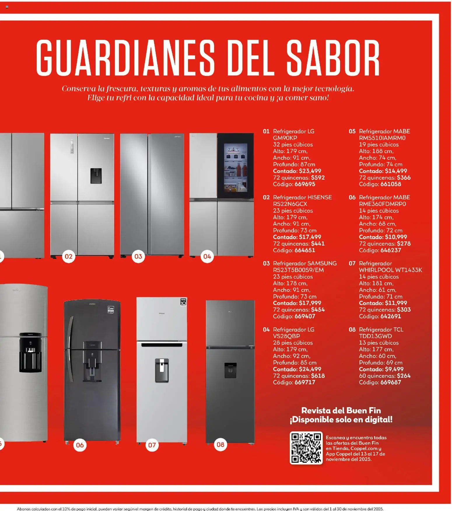 Nuevas ofertas de Coppel válidas en toda la República Mexicana desde el 01.11.2025. ¡Encuentra las mejores ofertas en Coppel Buen Fin! | Página: 3 | Productos: Refrigerador, Cocina