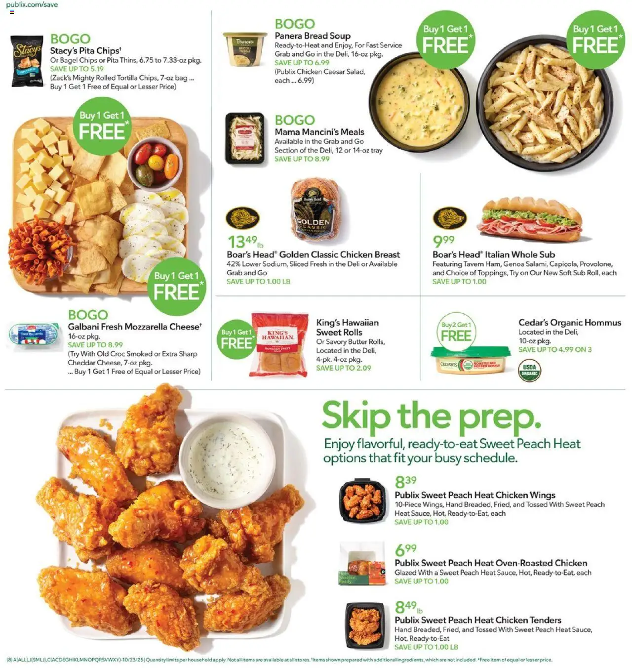 Publix Weekly Ad - valid from 22.10.2025 | Page: 8 | Products: Butter, Bread, Chips, Pepper