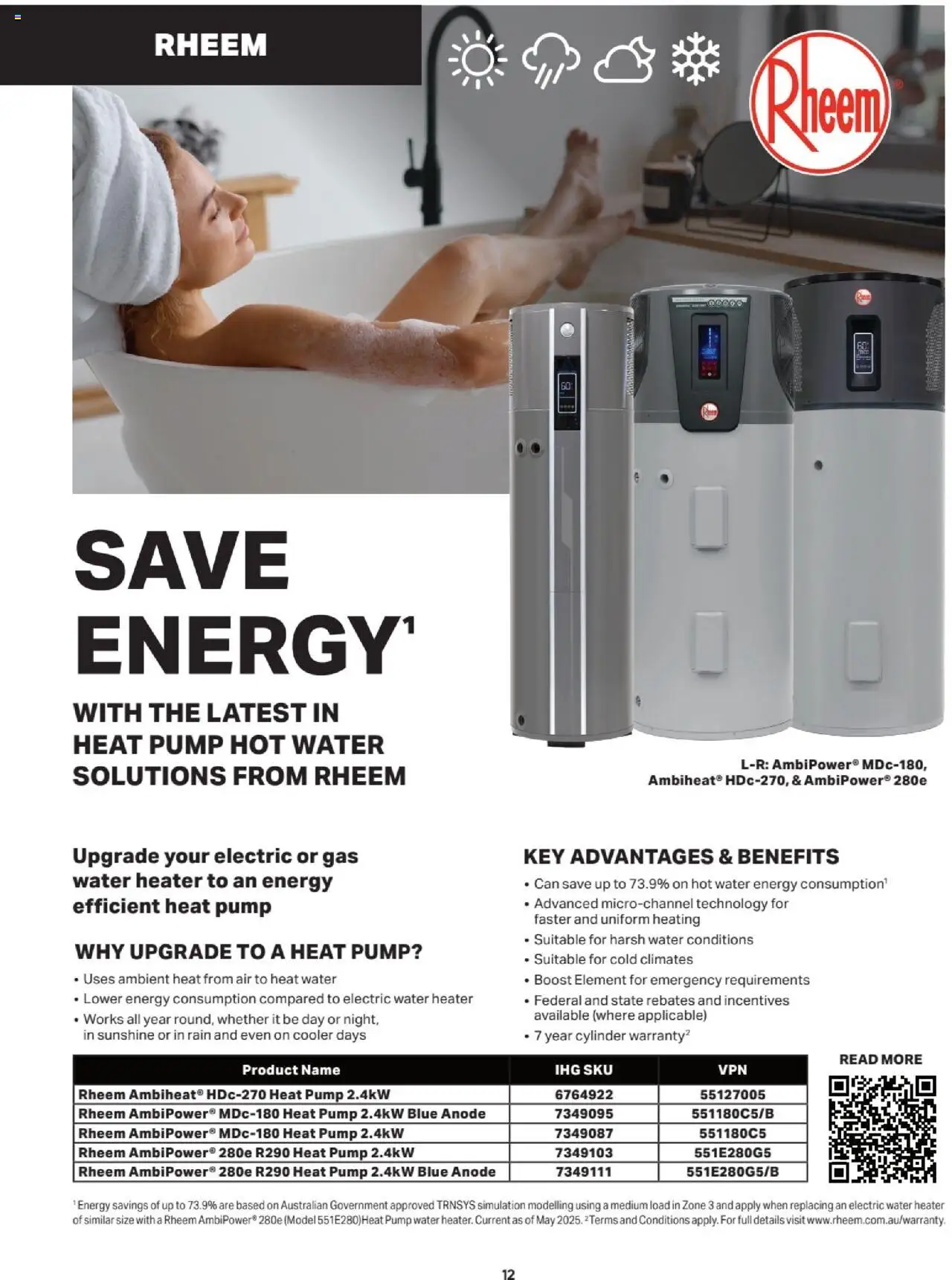 Mitre 10 catalogue - valid from 27.06.2025 | Page: 12 | Products: Heater, Water, Uniform, Water heater