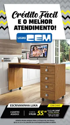 Lojas Cem - Ofertas atuais - Pré-Visualização do folheto da loja Lojas Cem, válido de 01.11.2025 | Página: 110 | Produtos: Escrivaninha, Carne