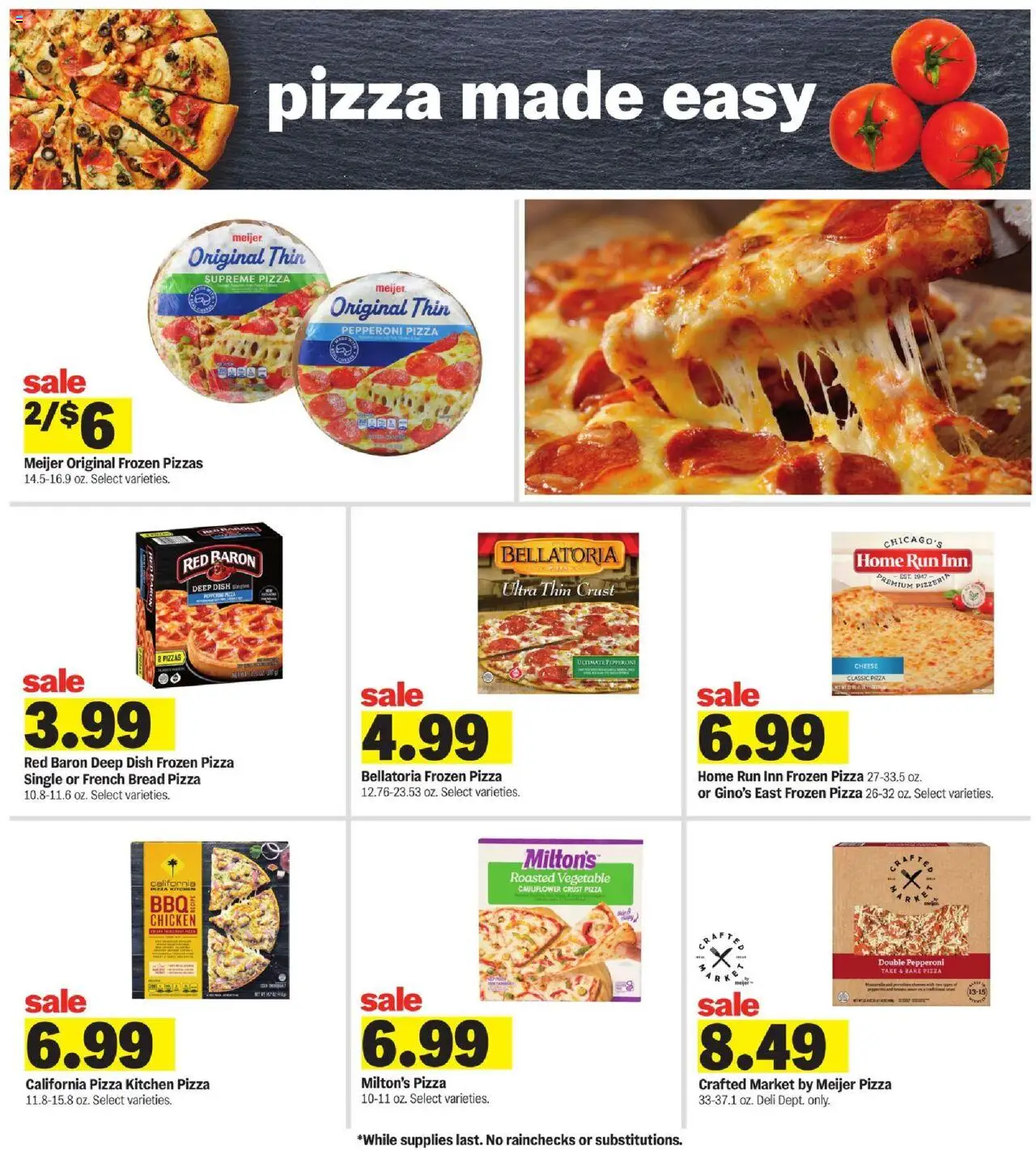 Meijer Weekly Ad - MI - valid from 15.10.2025 | Page: 22 | Products: Cheese, Bread, Pizza, Cauliflower