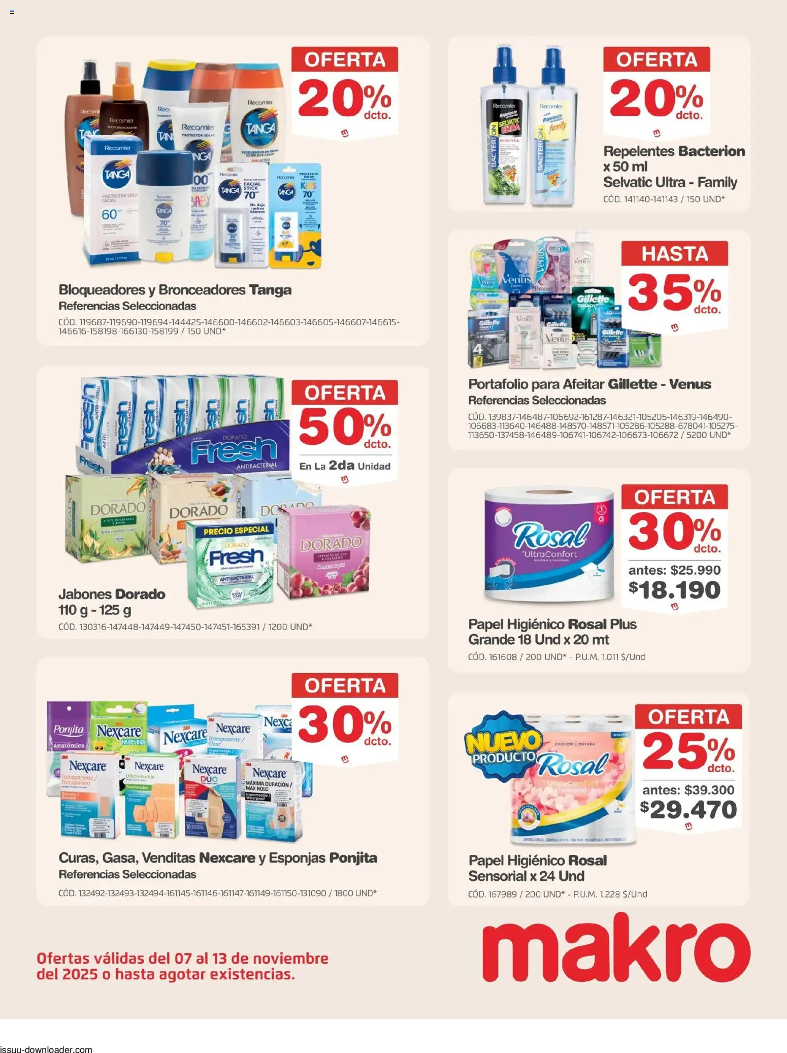 Makro revista - valida desde el 07.11.2025 | Página: 18 | Productos: Repelente, Protector solar, Papel higiénico