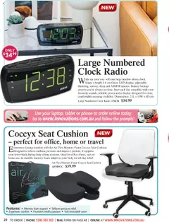 Preview of Innovations Catalogue Summer Gifting Made Easy - valid from 22.10.2025 | Page: 22 | Products: Cushion, Battery, Clock, Tablet