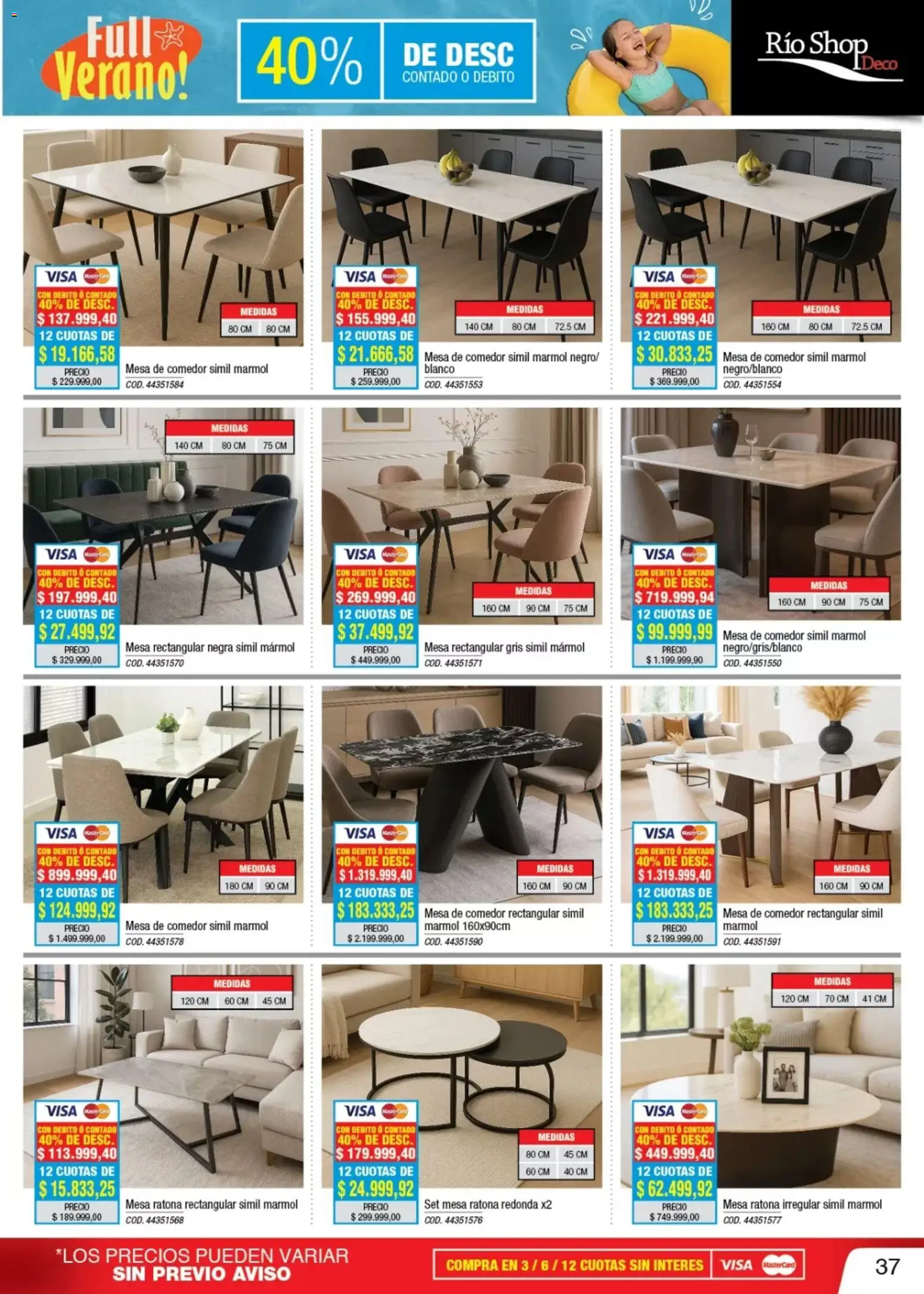 Río Shop Deco catálogo │ válido desde el 01.01.2026 | Página: 37 | Productos: Mesa