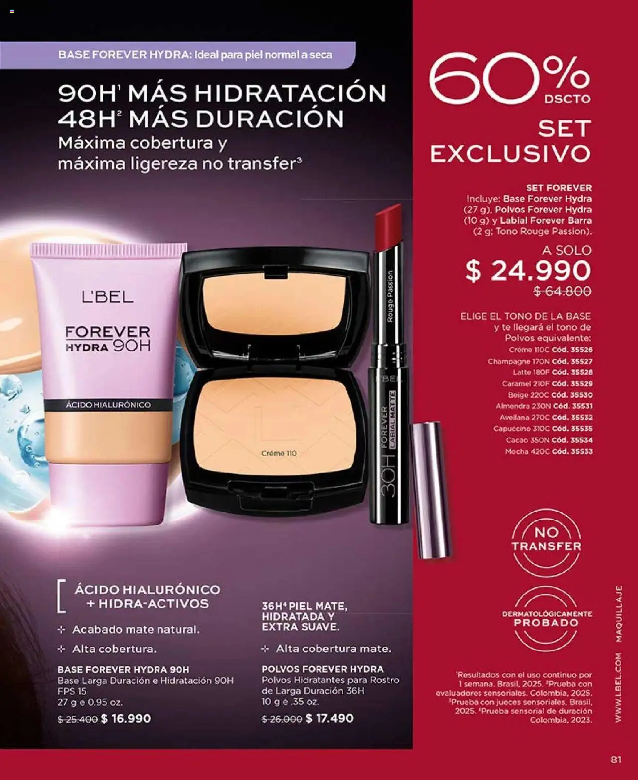 Catálogo L'Bel Campaña 17 │ válido desde el 14.10.2025 | Página: 81 | Productos: Almendra, Maquillaje, Mate, Labial