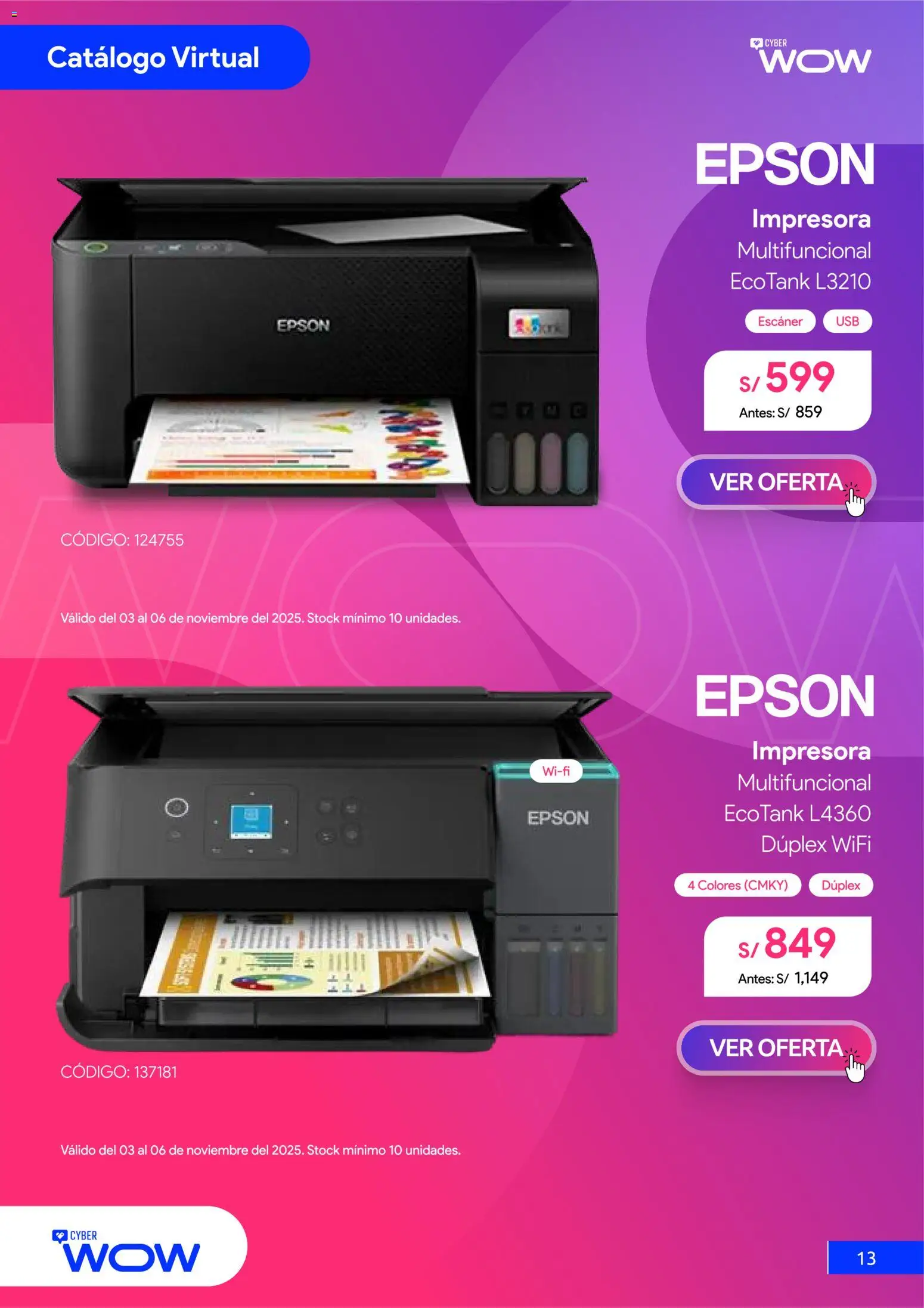 Catálogo Hiraoka válido desde 03.11.2025 | Página: 14 | Productos: Impresora