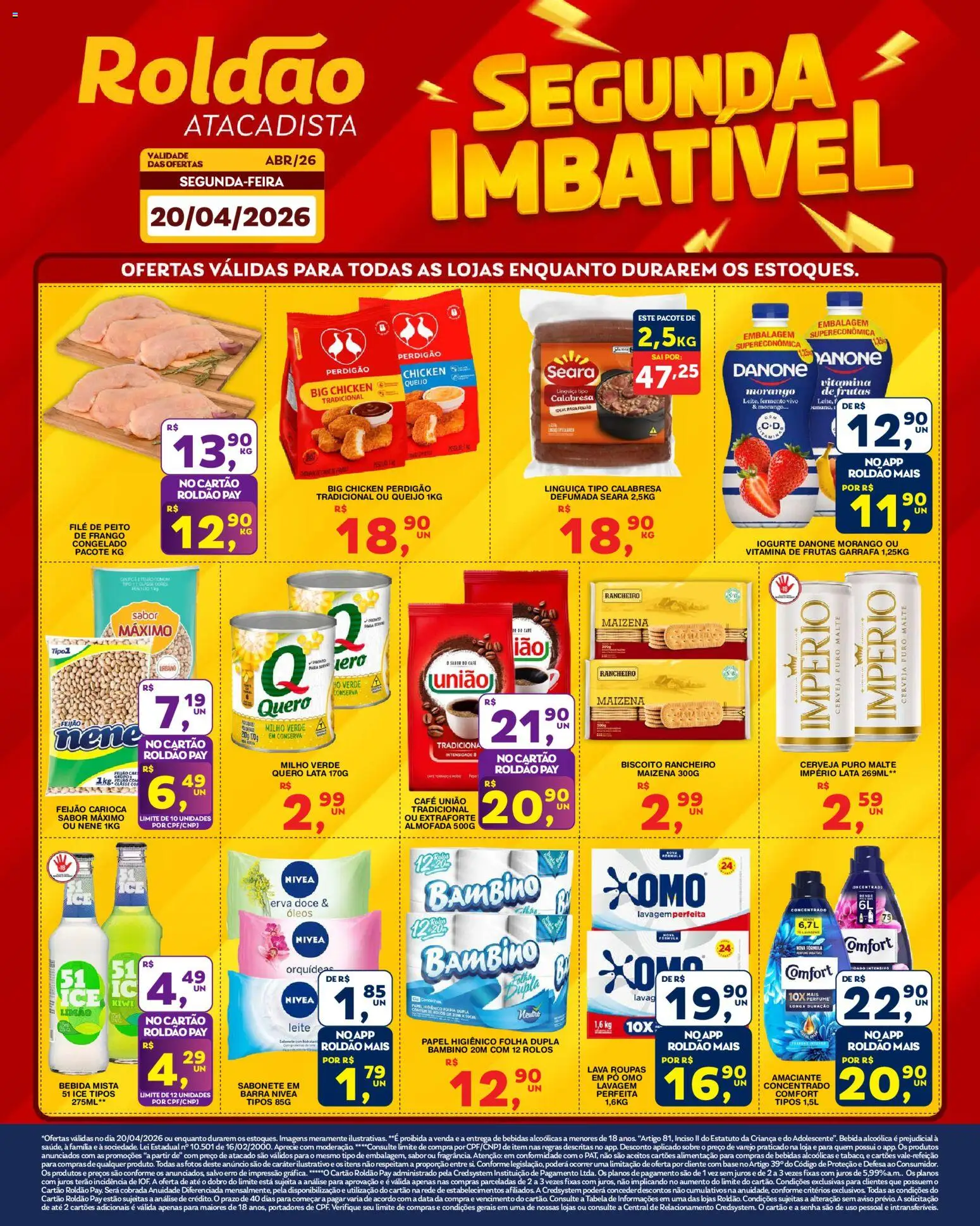 Roldão Folheto - válido de 20.04.2026 | Página: 1 | Produtos: Feijão, Pó, Sabonete, Papel higiênico