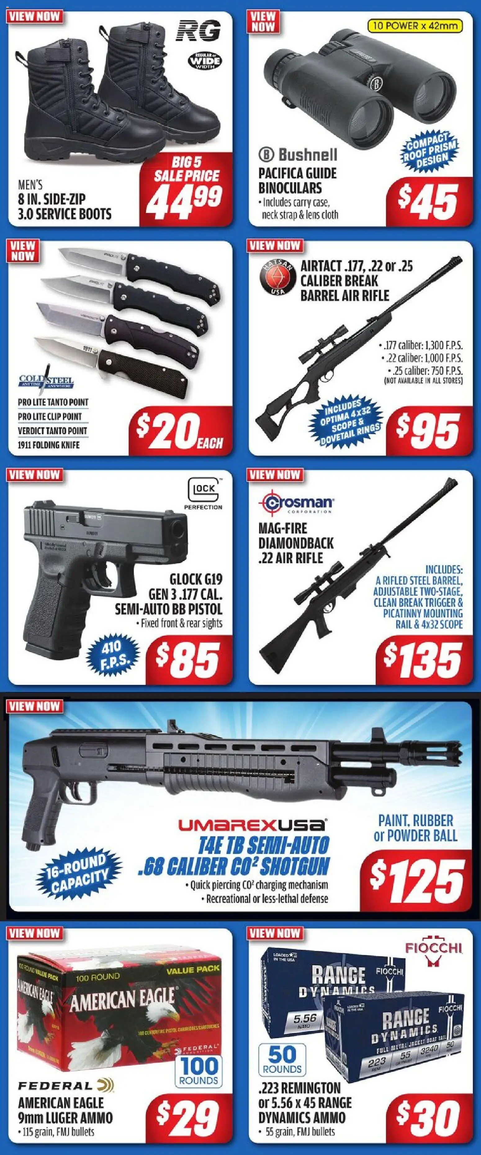Big 5 Sporting Goods Weekly Ad - valid from 23.01.2026 | Page: 7 | Products: Powder, Boots, Ammo, Rifle