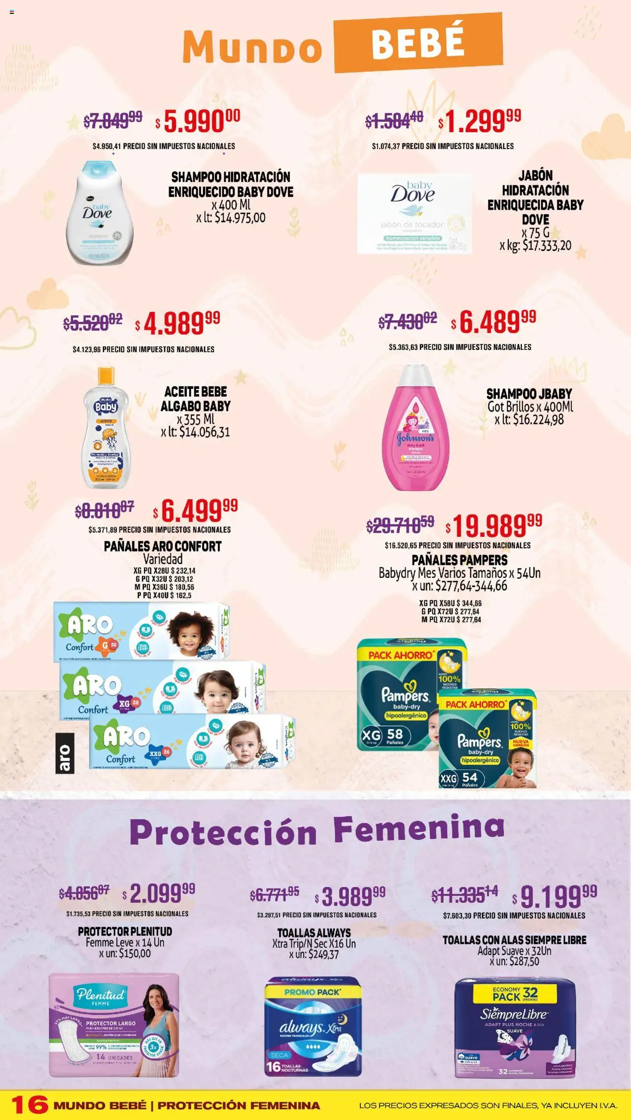Makro ofertas │ válido desde el 05.06.2025 | Página: 16 | Productos: Toallas, Shampoo, Jabón, Pañales