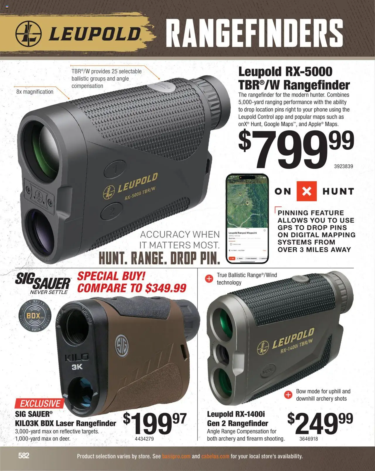 Cabela's Hunting Master 25 - valid from 11.08.2025 | Page: 582 | Products: Bow, Rangefinder, Phone, Archery