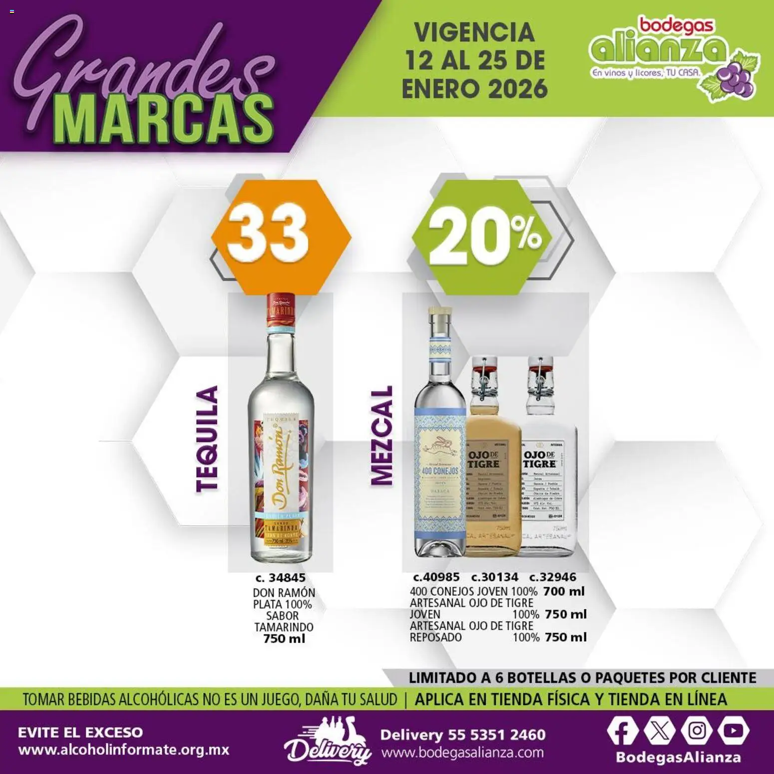 Nuevas ofertas de Bodegas Alianza válidas en toda la República Mexicana desde el 12.01.2026. ¡Encuentra las mejores ofertas en Bodegas Alianza catálogo Grandes Marcas! | Página: 6 | Productos: Tequila