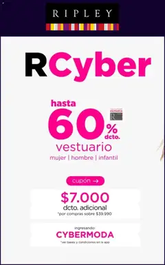 Cyber Monday Ripley válido desde el 06.10.2025
