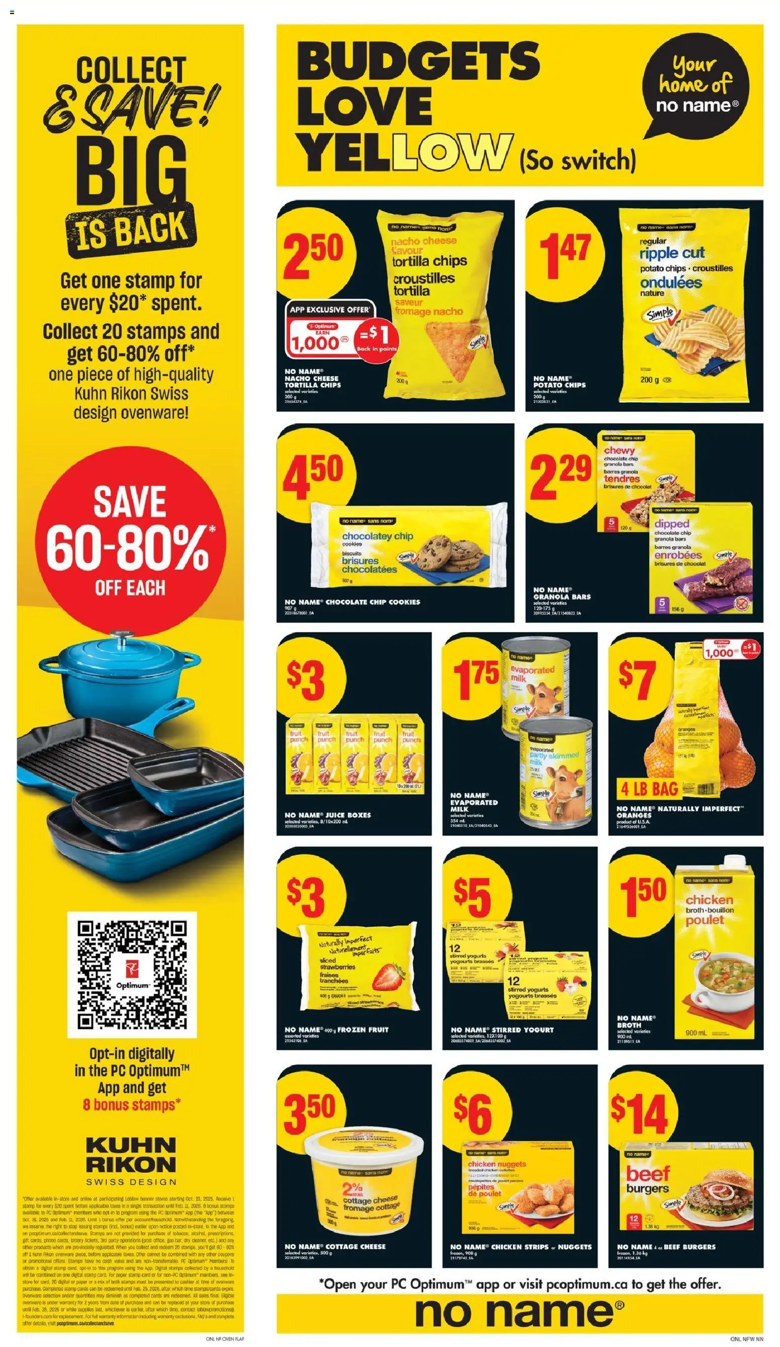 No Frills flyer valid from 08.01.2026 | Page: 14 | Products: Strawberries, Cookies, Phone, Milk