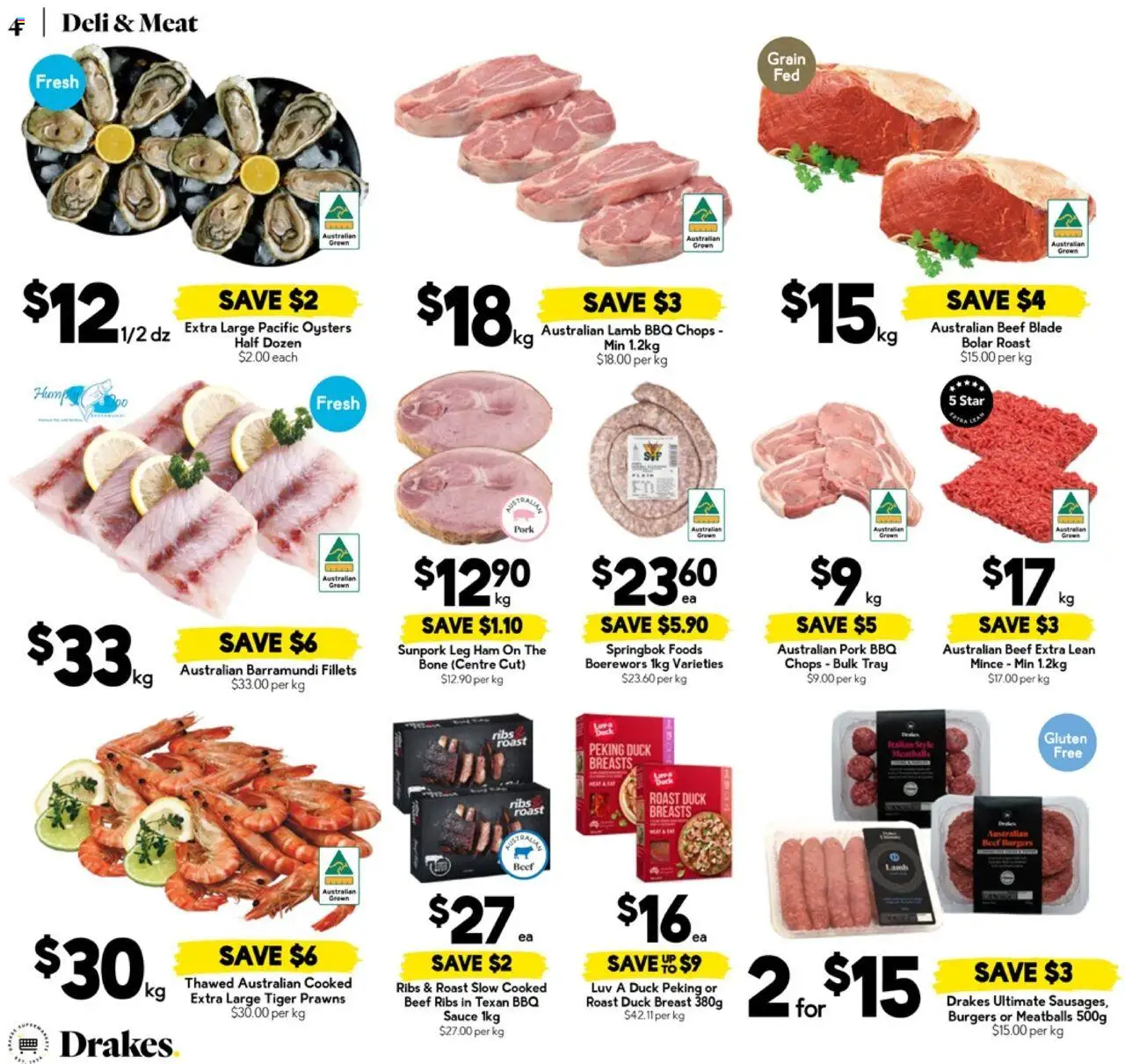 Drakes catalogue - valid from 27.08.2025 | Page: 4 | Products: Duck, Pork, Oysters, Sauce