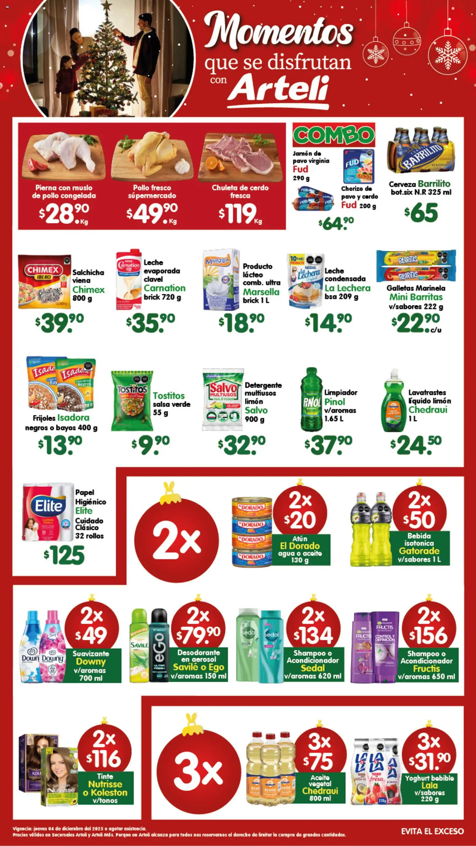 Nuevas ofertas de Arteli válidas en toda la República Mexicana desde el 04.12.2025. ¡Encuentra las mejores ofertas en Arteli folleto Tuxpan! | Página: 1 | Productos: Desodorante, Fresa, Limón, Cerdo
