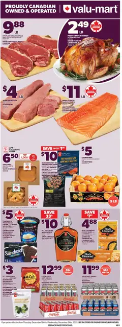Preview of Valu Mart weekly flyer from shop Valu Mart valid from 18.12.2025 | Page: 3 | Products: Beef, Ice cream, Turkey, Cheese