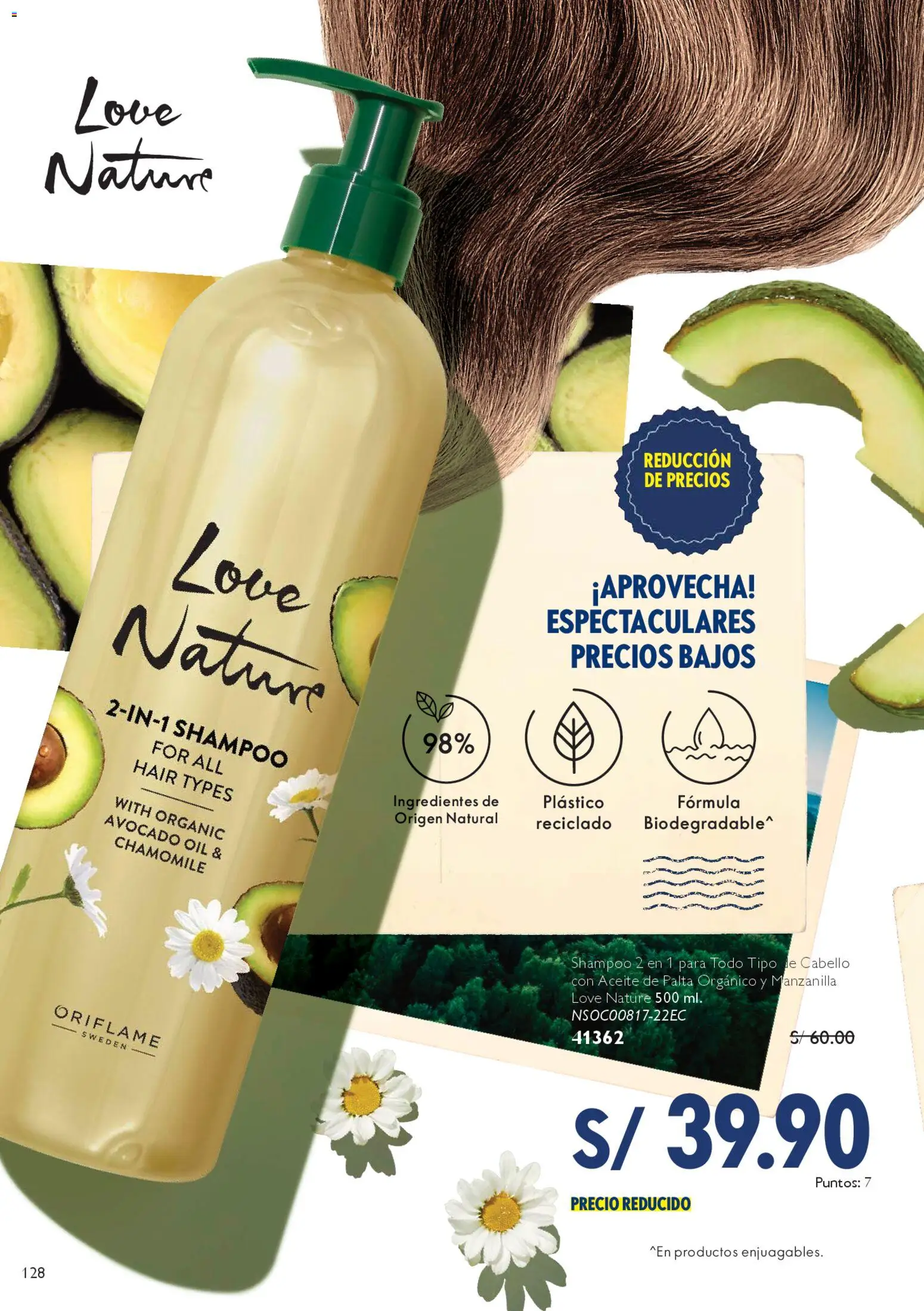 Catálogo Oriflame válido desde 14.02.2026 | Página: 128 | Productos: Shampoo, Aceite