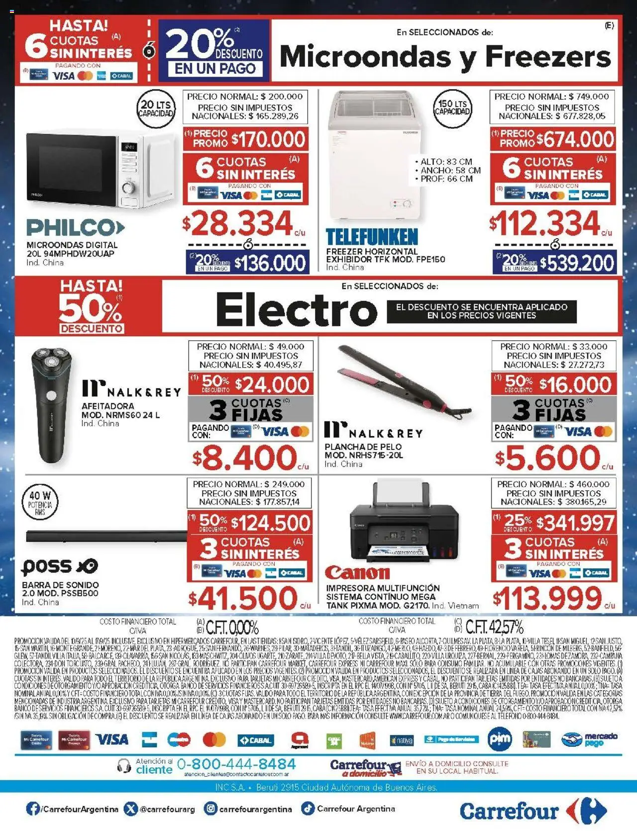 Carrefour ofertas │ válido desde el 10.09.2025 | Página: 27 | Productos: Teléfono, Plancha de pelo, Afeitadora, Plancha