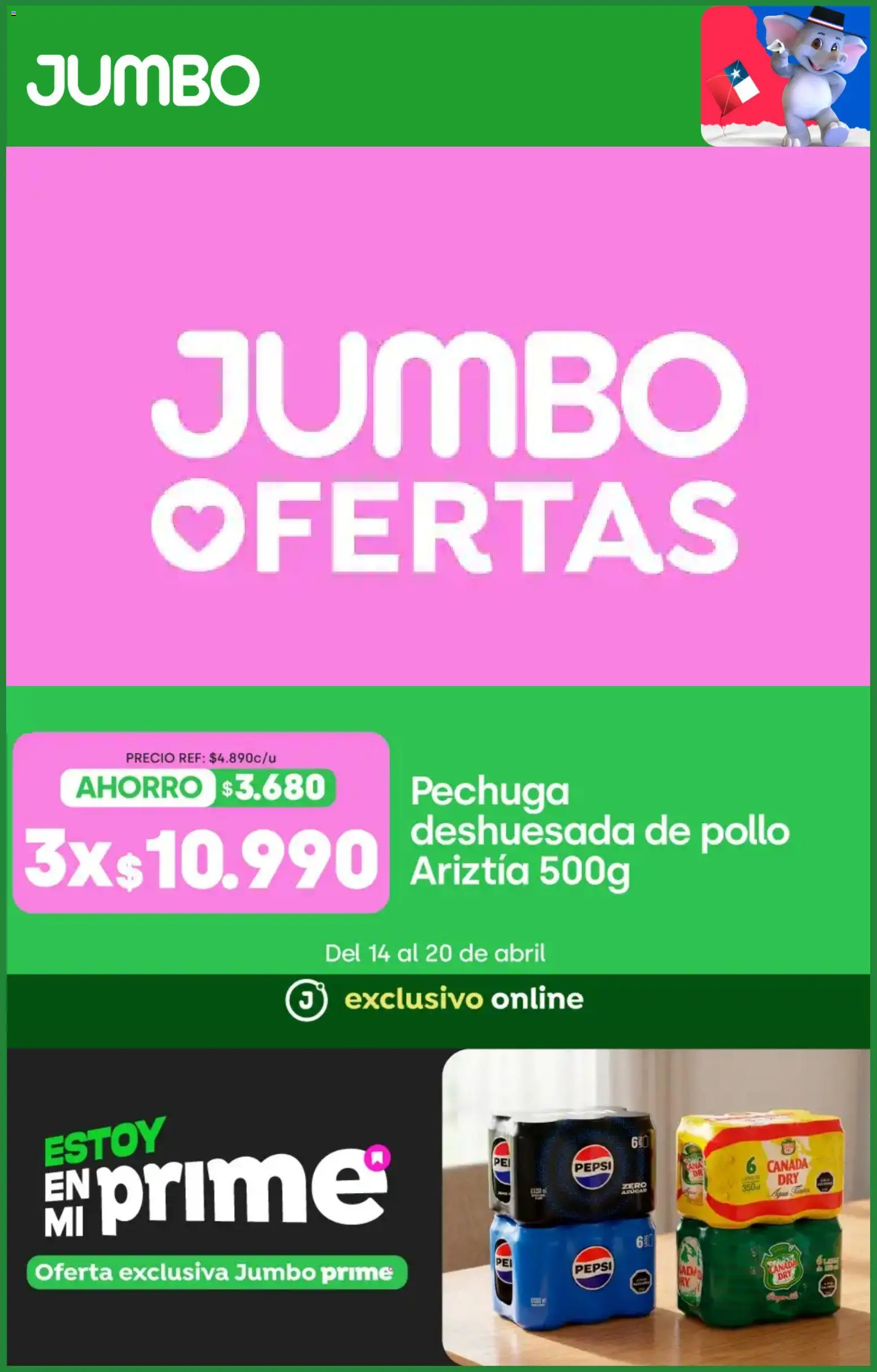 Jumbo Ofertas  │ válido desde el 14.04.2026 | Página: 1 | Productos: Pollo, Azucar
