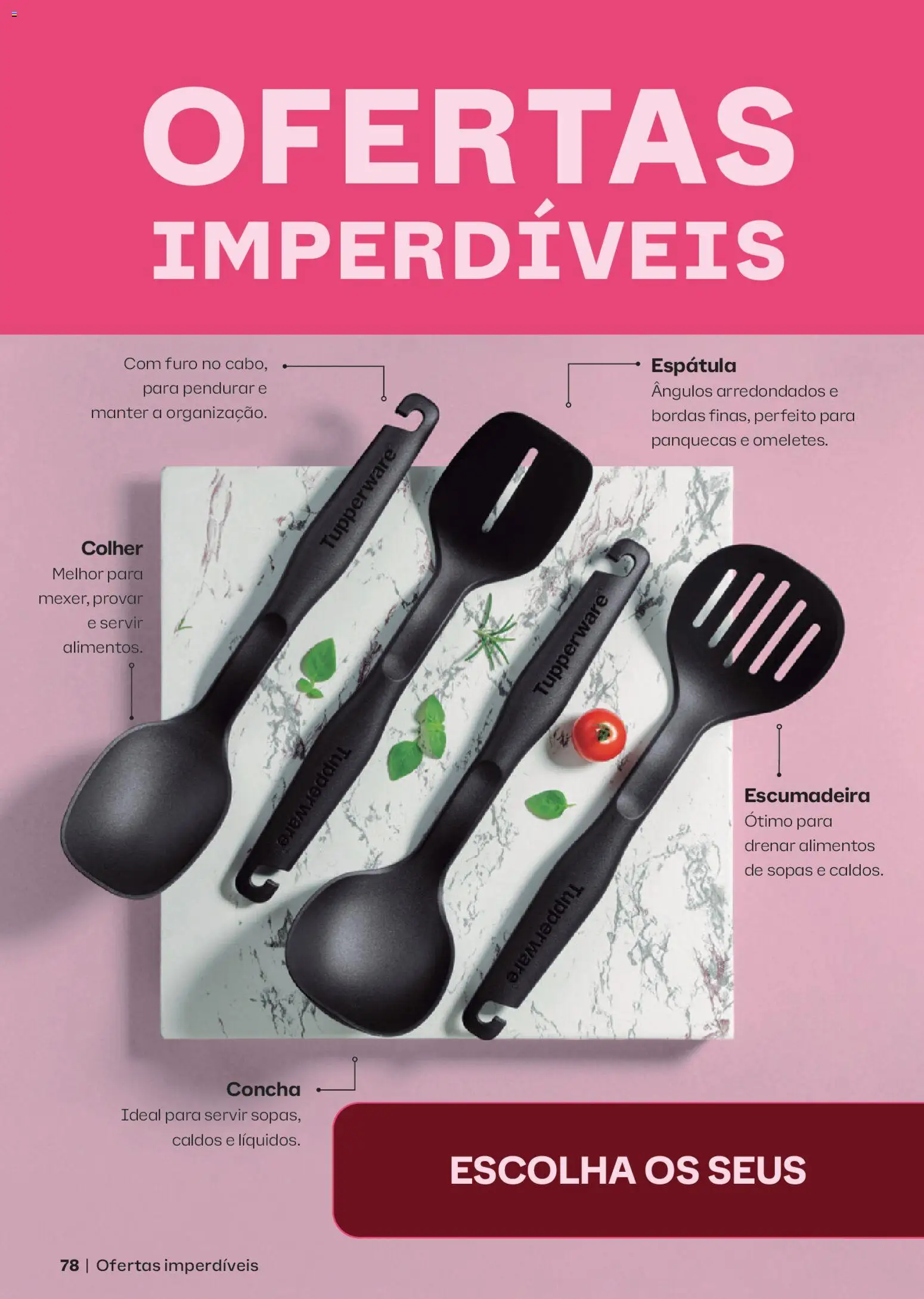 Tupperware Folheto - válido de 01.05.2026 | Página: 78 | Produtos: Escumadeira, Espátula