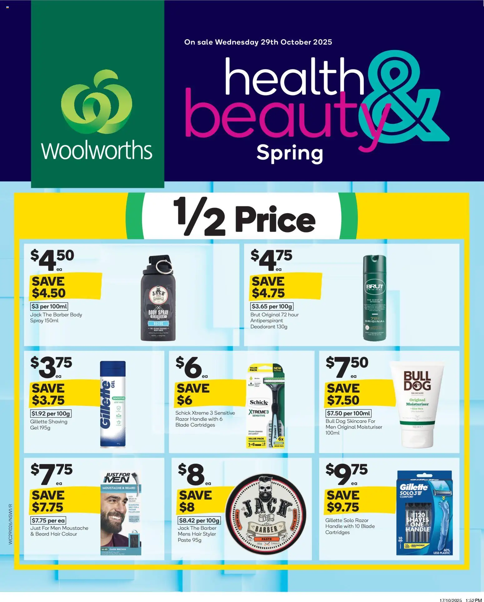 Woolworths catalogue - valid from 29.10.2025 | Page: 1 | Products: Hair colour, Moisturiser, Deodorant, Razor