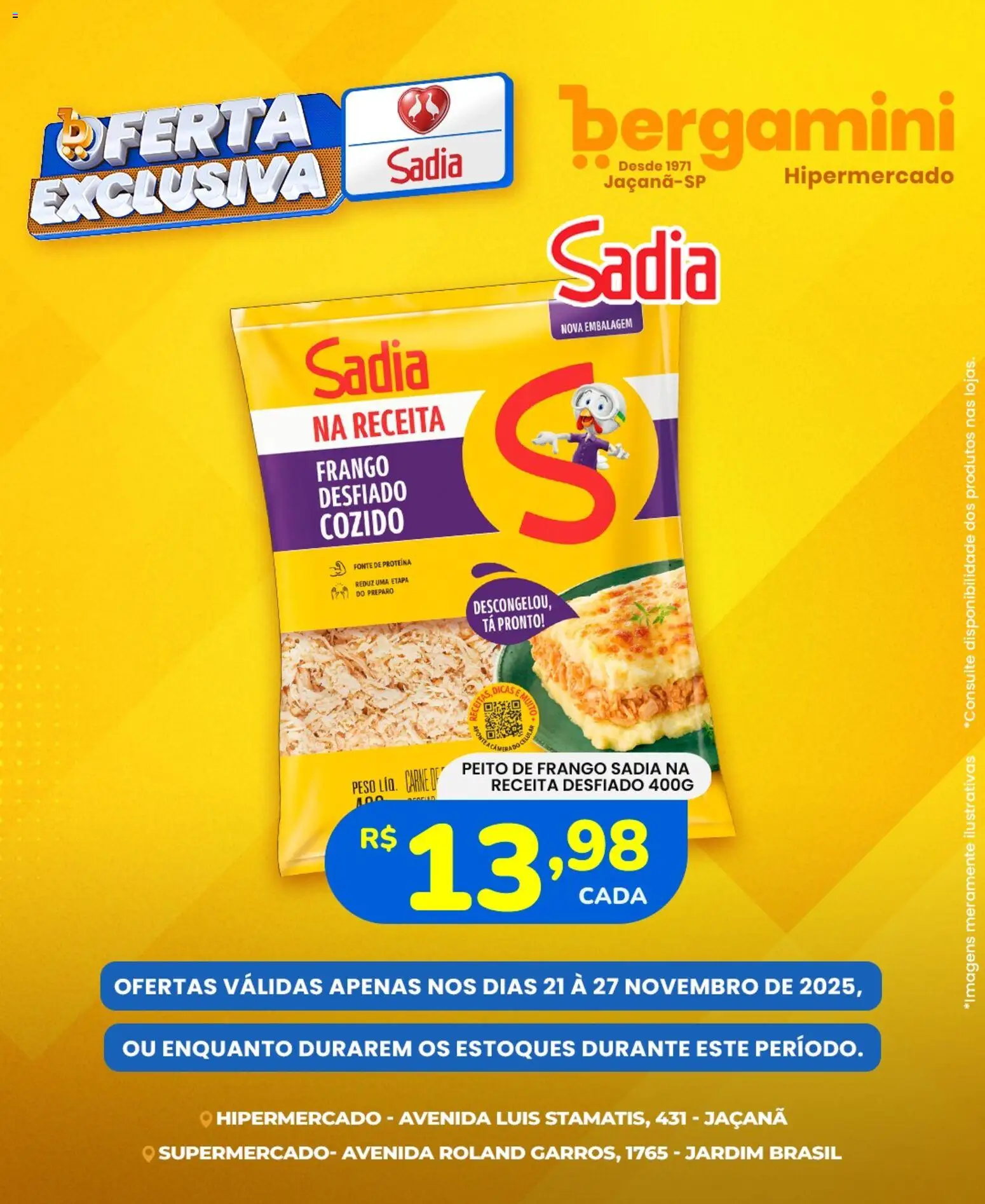 Supermercado Bergamini Folheto - válido de 21.11.2025 | Página: 5 | Produtos: Carne, Frango, Peito de frango