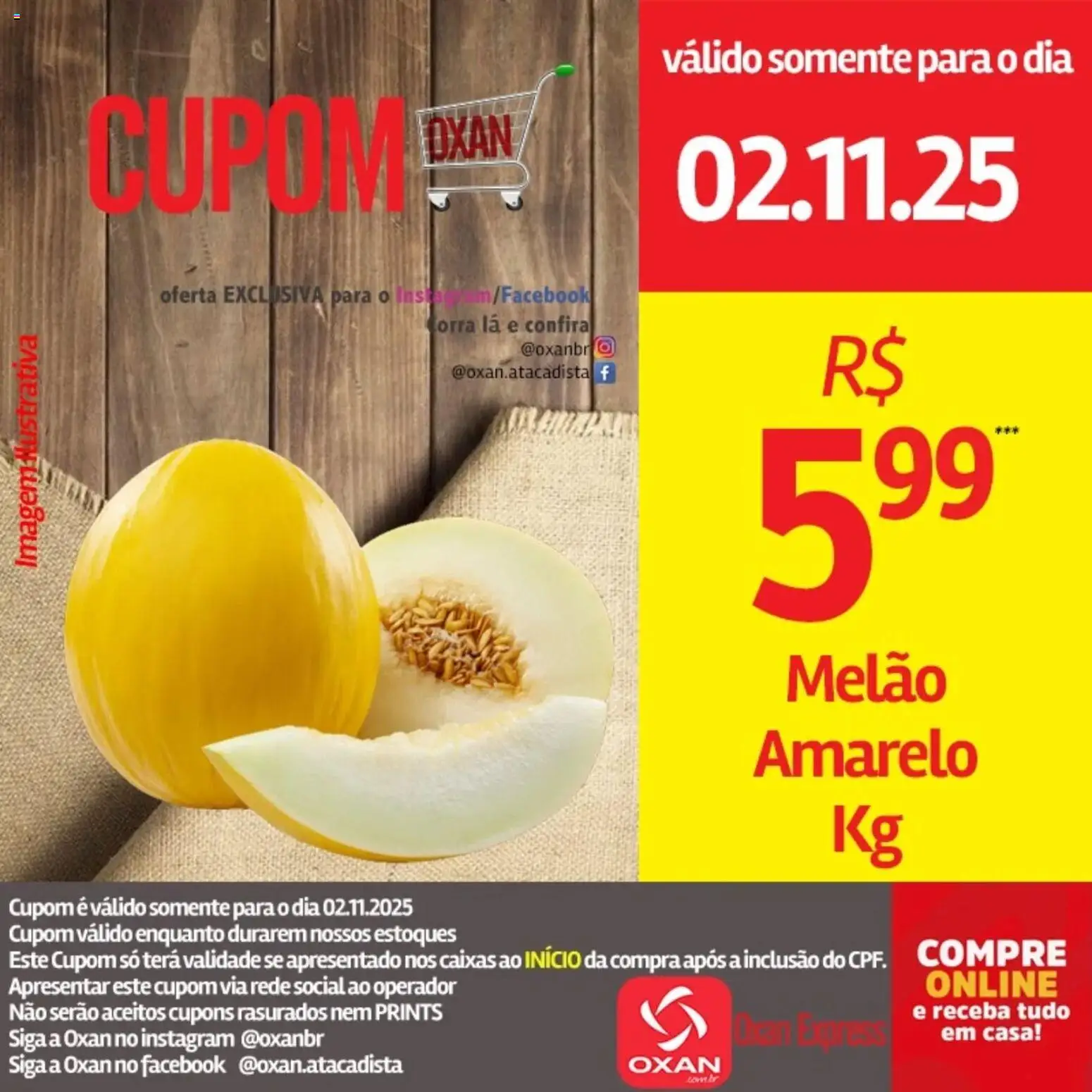 Oxan Atacadista Folheto - válido de 02.11.2025 | Página: 5 | Produtos: Melão