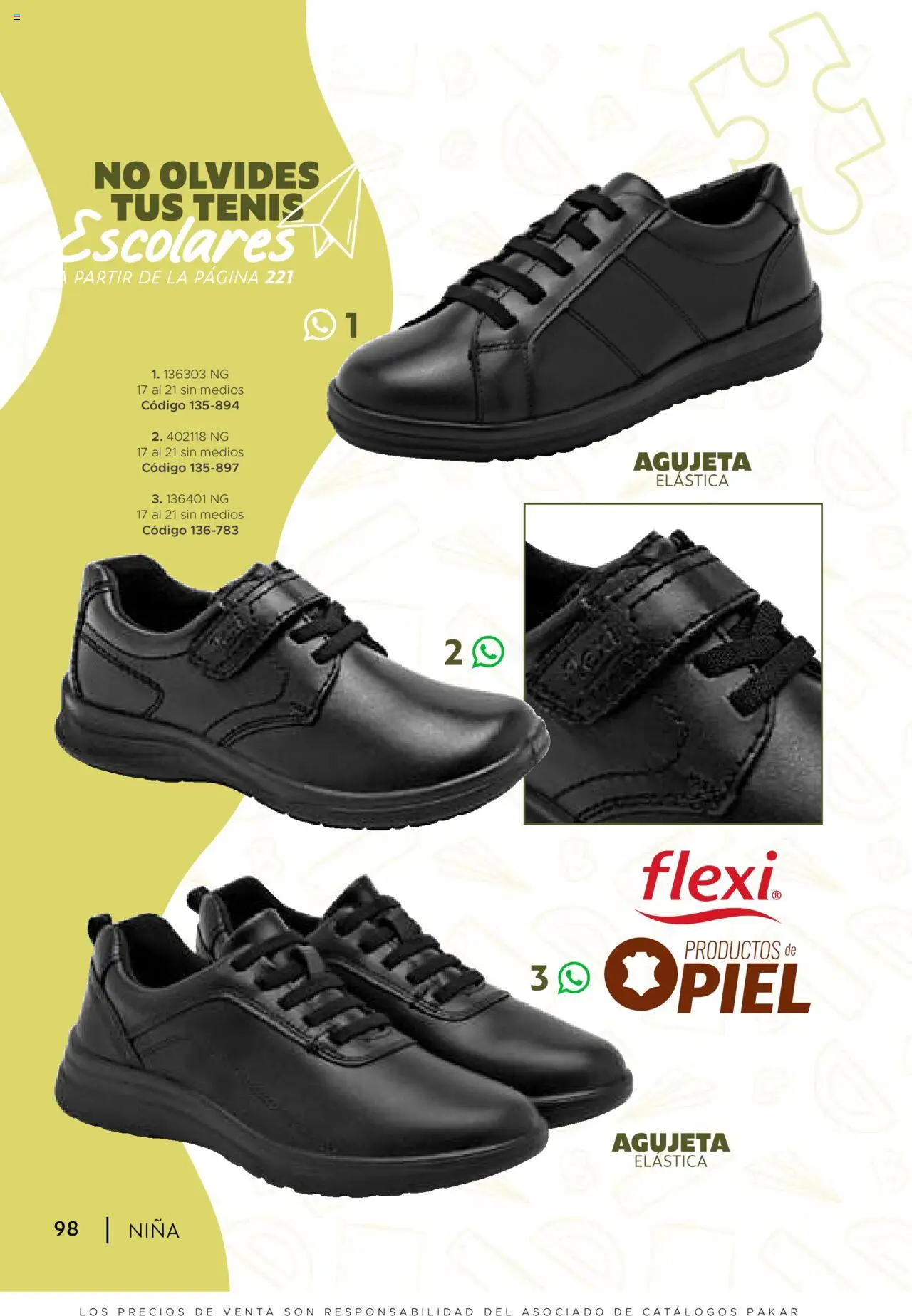 Nuevas ofertas de SC Pakar válidas en toda la República Mexicana desde el 24.07.2025. ¡Encuentra las mejores ofertas en SC Pakar - Catálogo Nina otoño / invierno! | Página: 98 | Productos: Tenis