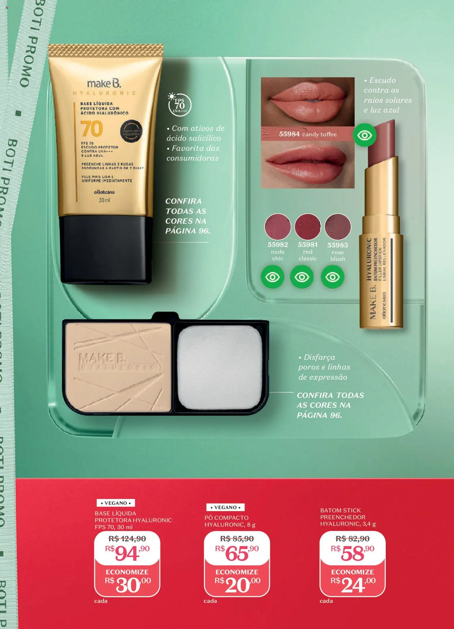 O Boticário Folheto - válido de 19.01.2026 | Página: 102 | Produtos: Pó compacto, Blush, Batom, Base