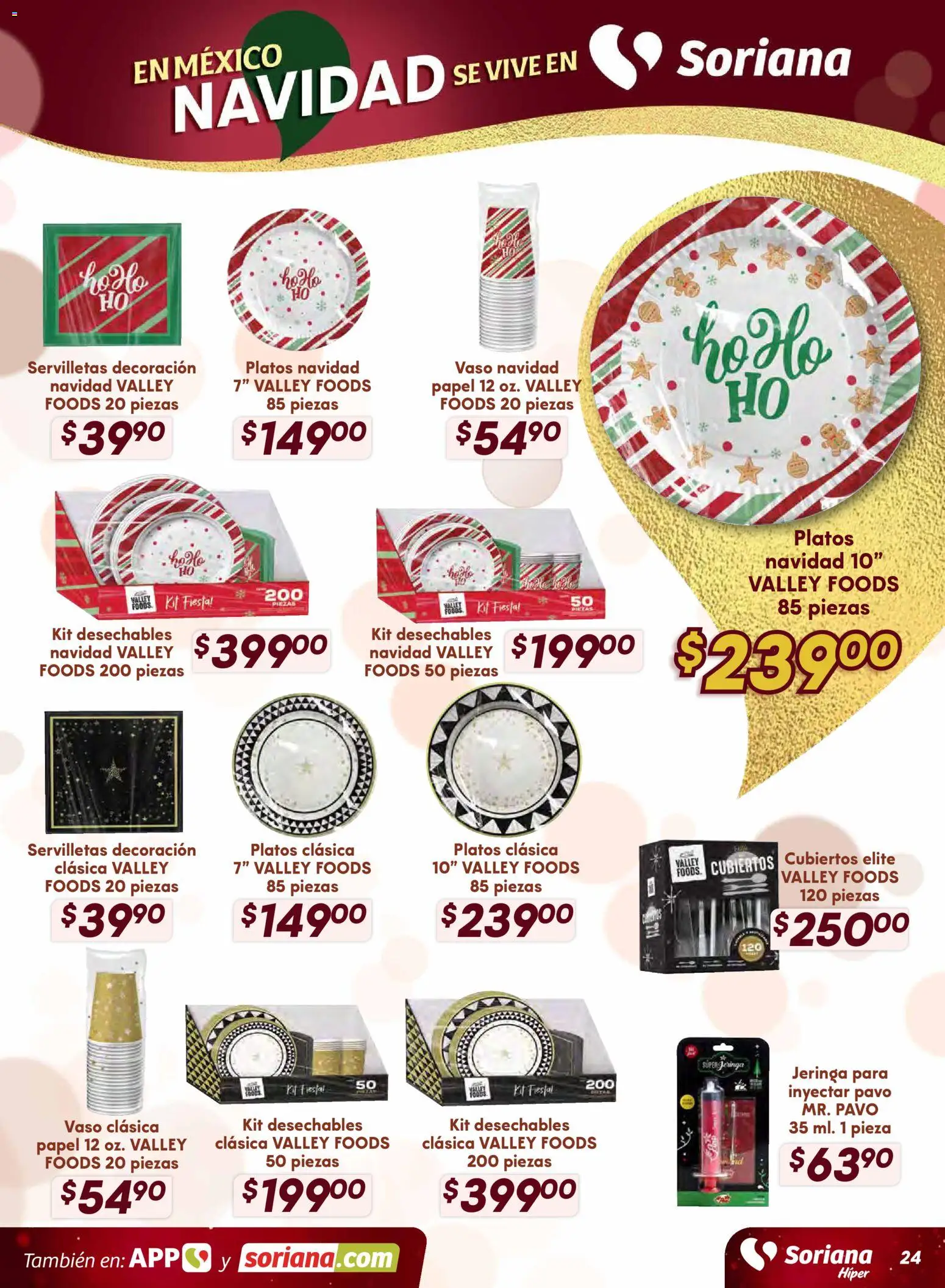 Nuevas ofertas de Soriana válidas en toda la República Mexicana desde el 18.11.2025. ¡Encuentra las mejores ofertas en Soriana - Preciazazaso Híper: Frontera Chia, Q. Roo! | Página: 24 | Productos: Servilletas