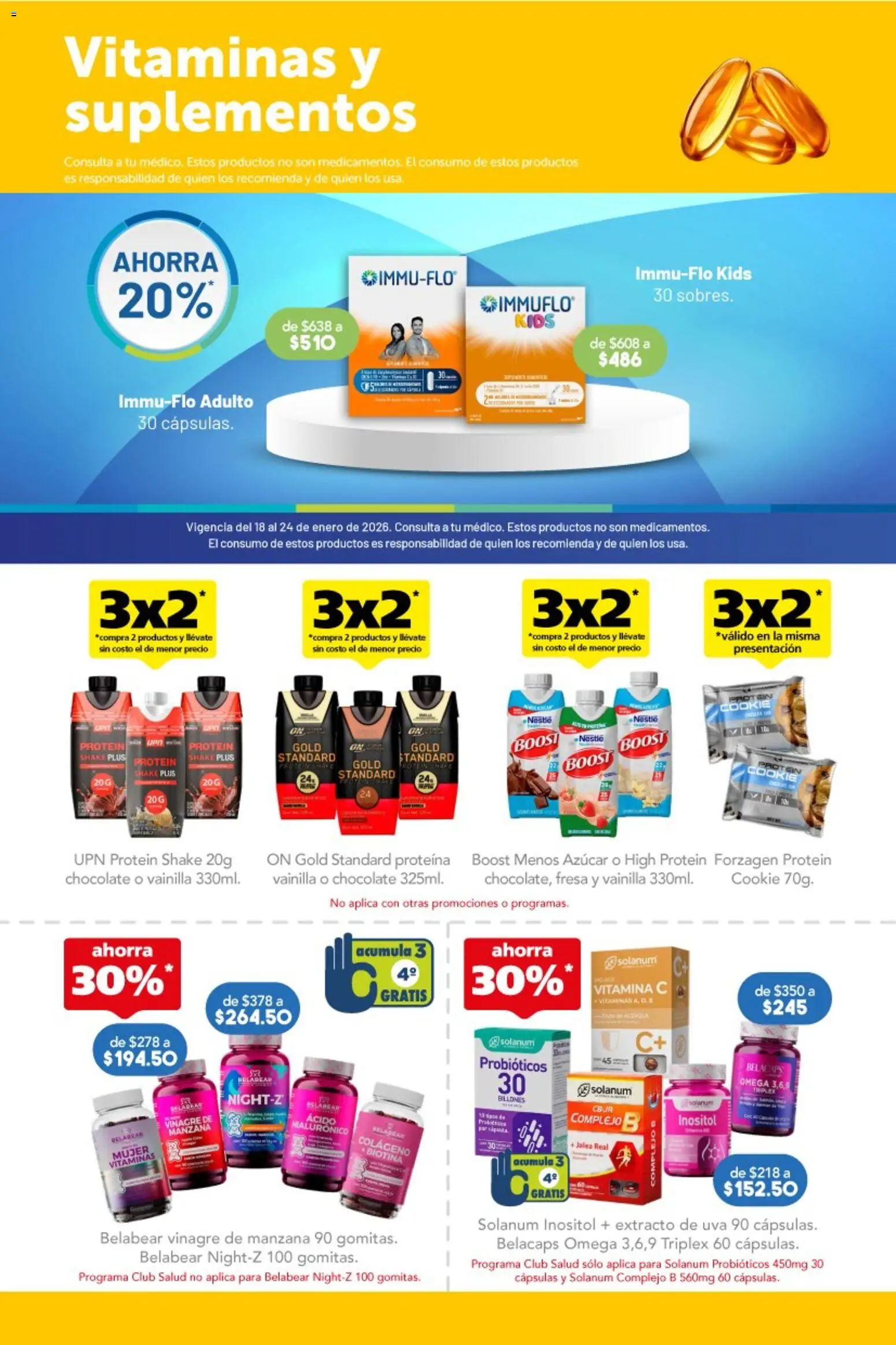 Nuevas ofertas de Farmacia San Pablo válidas en toda la República Mexicana desde el 18.01.2026. ¡Encuentra las mejores ofertas en Farmacia San Pablo catálogo! | Página: 2 | Productos: Manzana, Chocolate, Uva, Vitaminas