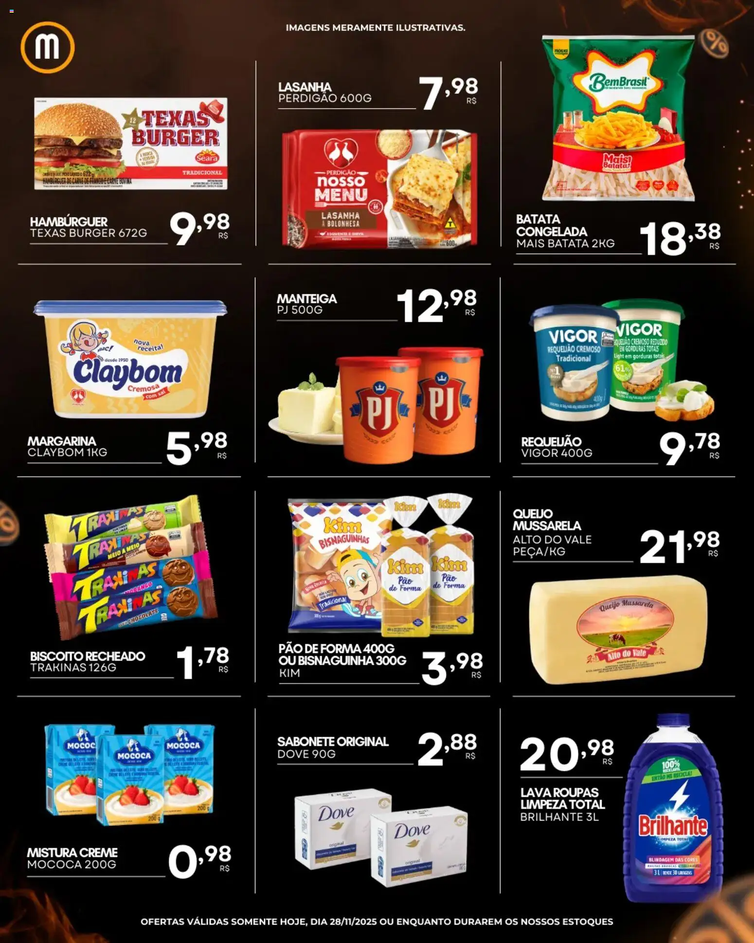 Mercadão Atacadista Folheto - válido de 28.11.2025 | Página: 4 | Produtos: Biscoito, Creme, Hambúrguer, Margarina
