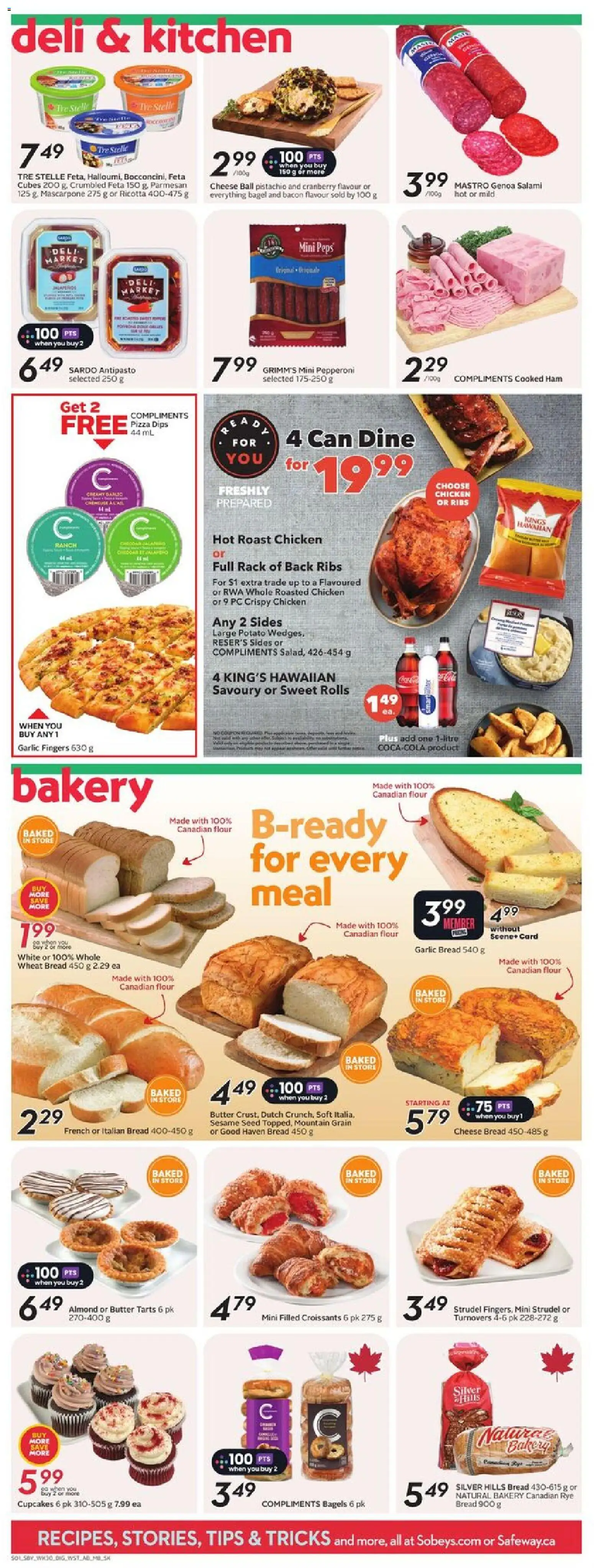 Safeway flyer valid from 20.11.2025 | Page: 9 | Products: Bakery, Bread, Ham, Pizza