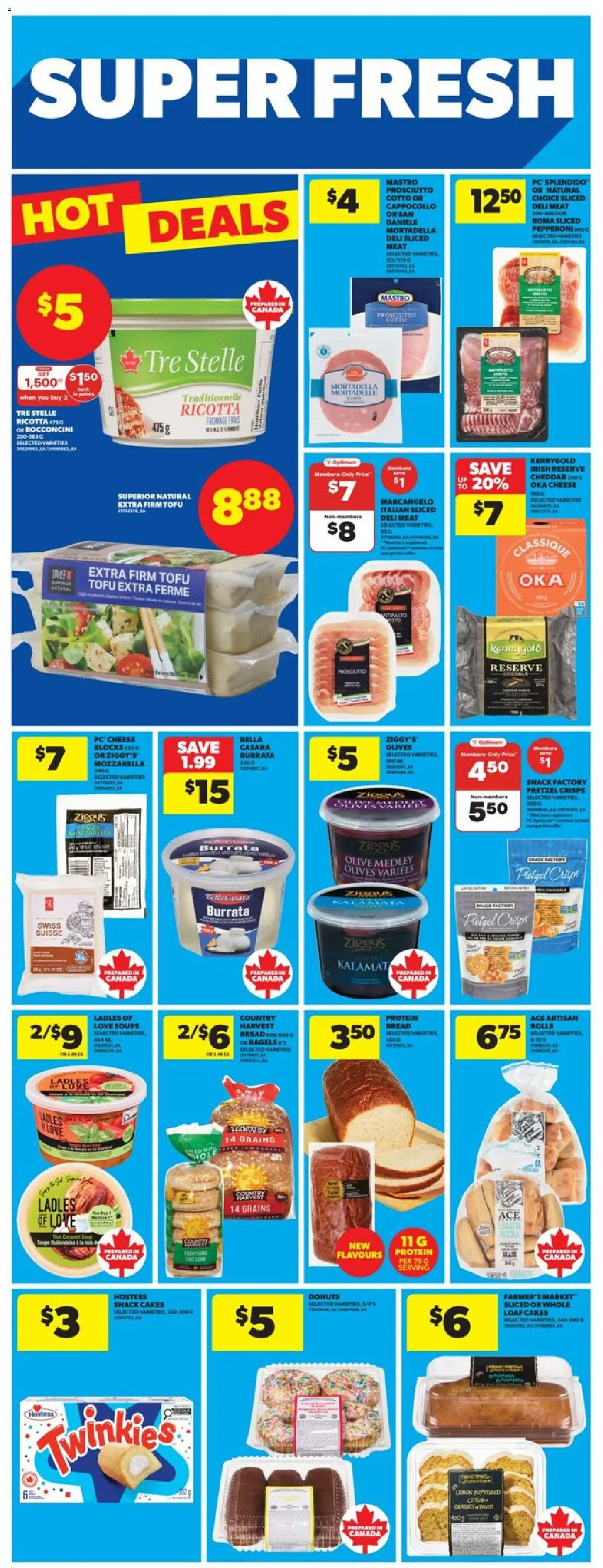 Real Canadian Superstore flyer valid from 08.01.2026 | Page: 21 | Products: Chips, PC, Cheese, Bread