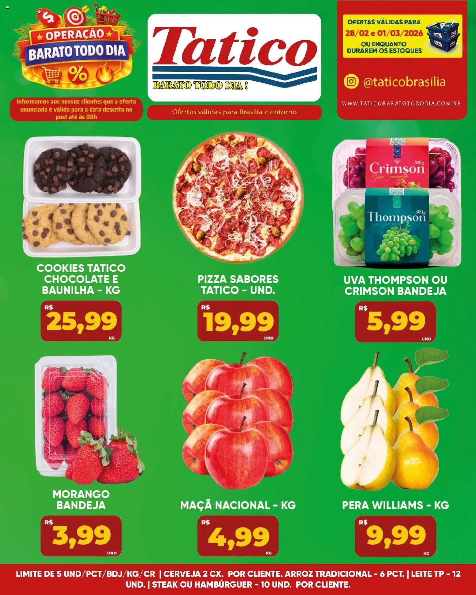 Tatico Folheto - válido de 02.03.2026 | Página: 29 | Produtos: Leite, Hambúrguer, Bandeja, Cookies
