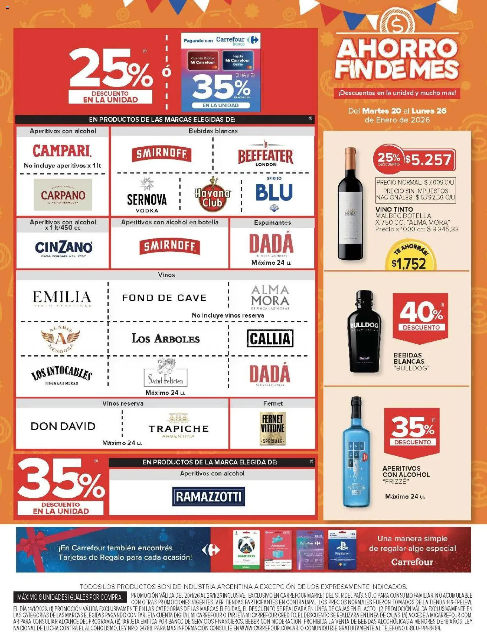 Carrefour Market catálogo │ válido desde el 20.01.2026 | Página: 6 | Productos: Teléfono, Banco, Fernet, Té