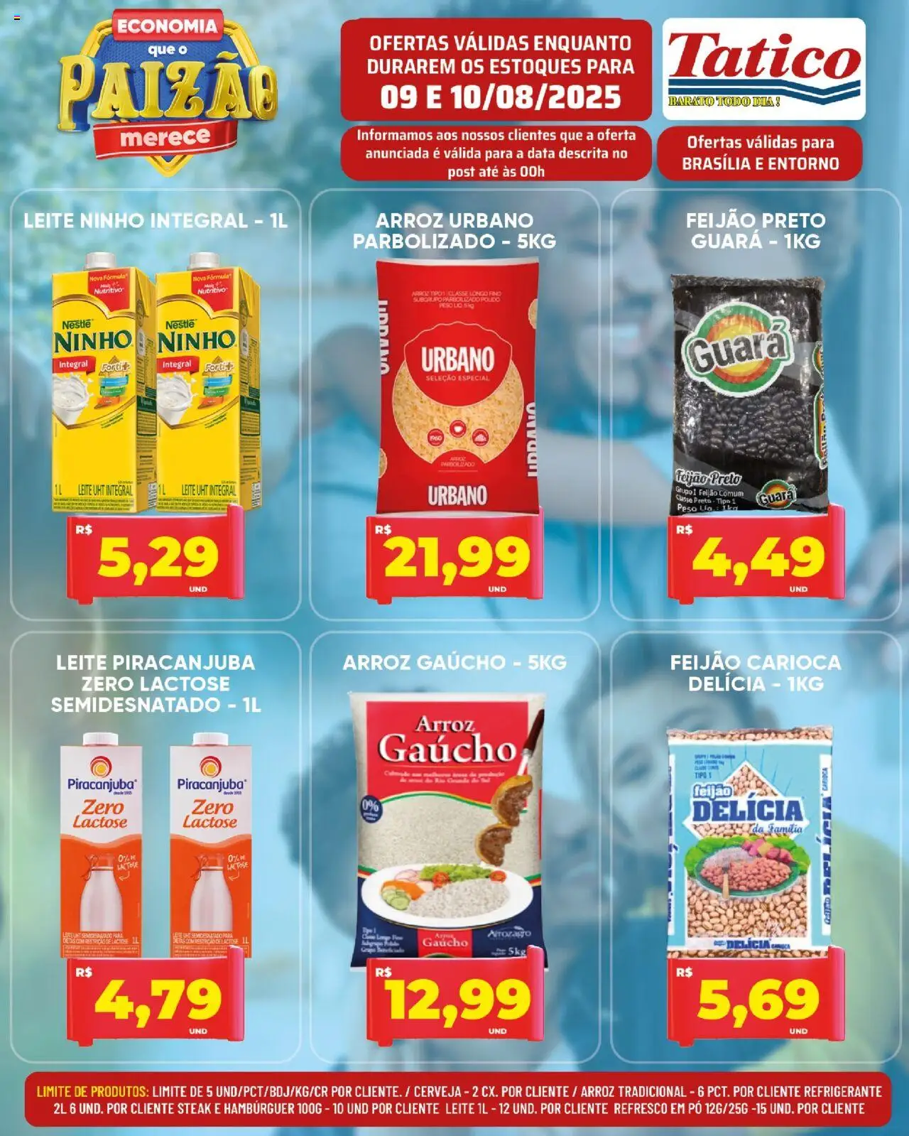 Tatico Folheto - válido de 09.08.2025 | Página: 5 | Produtos: Refresco, Leite, Cerveja, Arroz