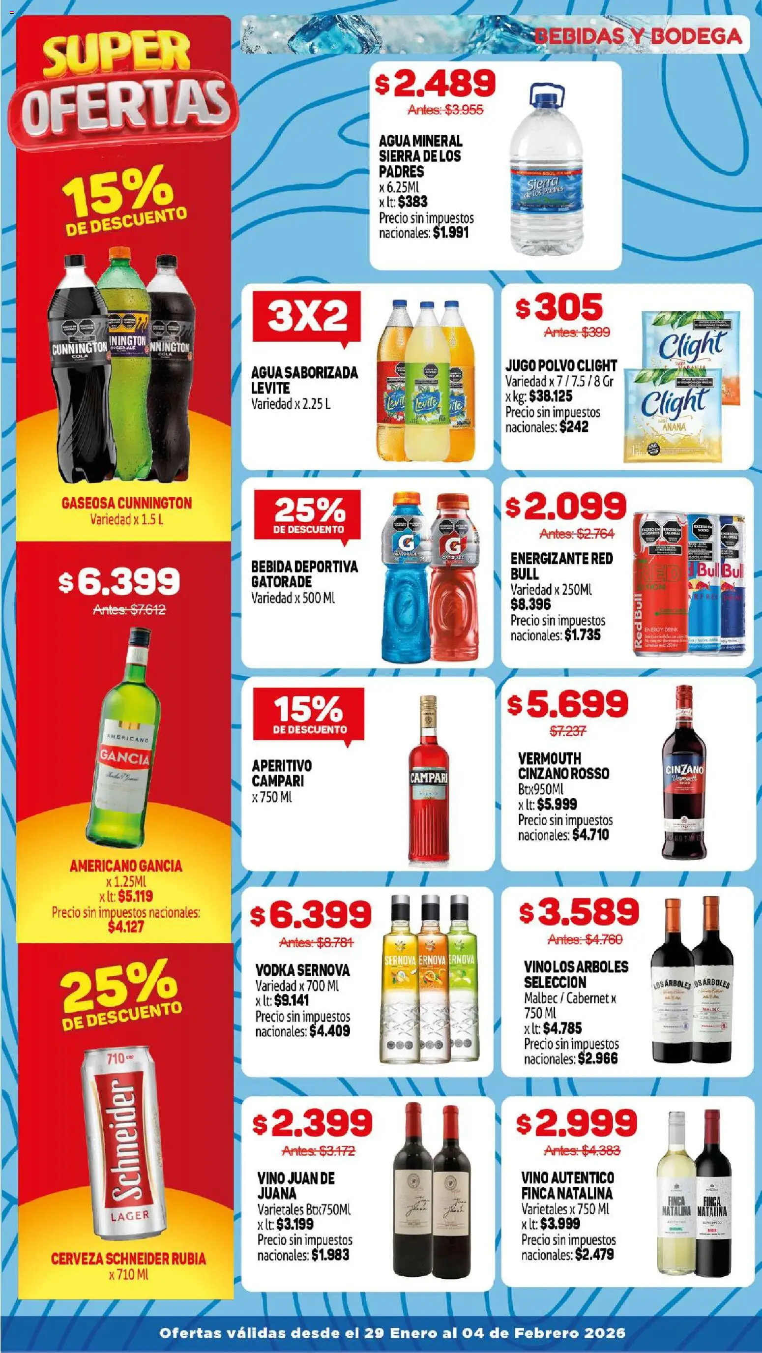 Makro ofertas │ válido desde el 29.01.2026 | Página: 10 | Productos: Vodka, Agua, Agua saborizada, Sierra