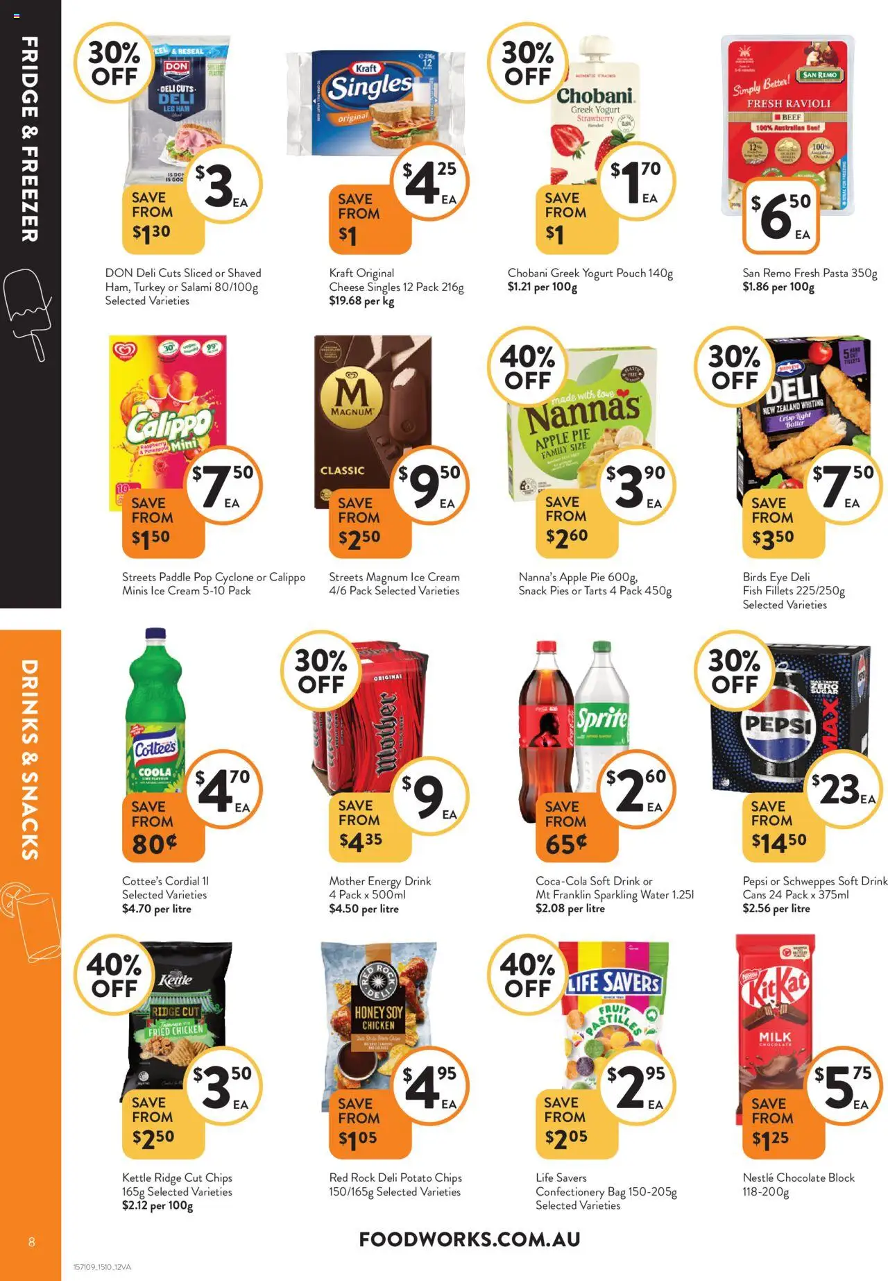 Foodworks catalogue - valid from 15.10.2025 | Page: 8 | Products: Milk, Chicken, Water, Turkey