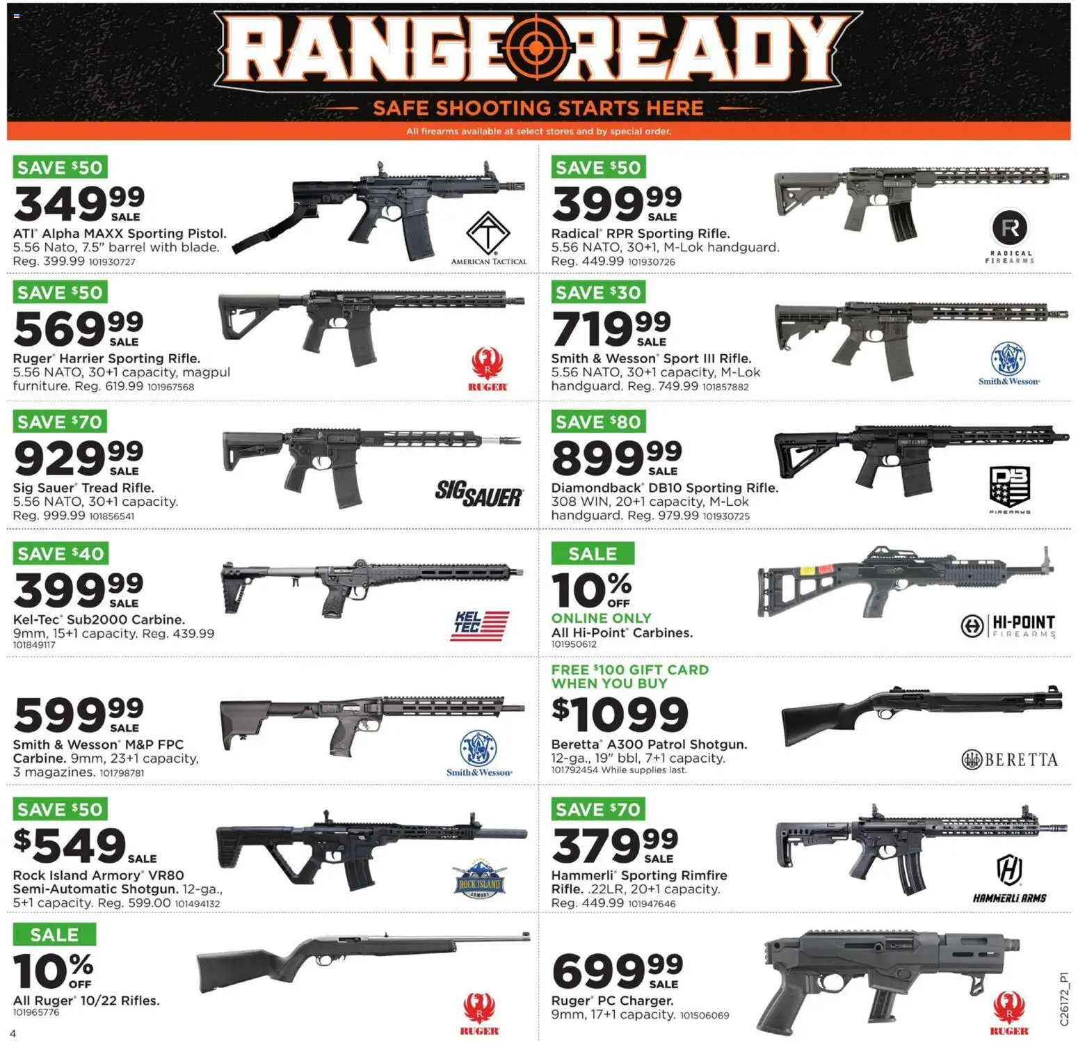 Mills Fleet Farm Range Ready - valid from 20.04.2026 | Page: 4 | Products: Safe, Pc, Rimfire