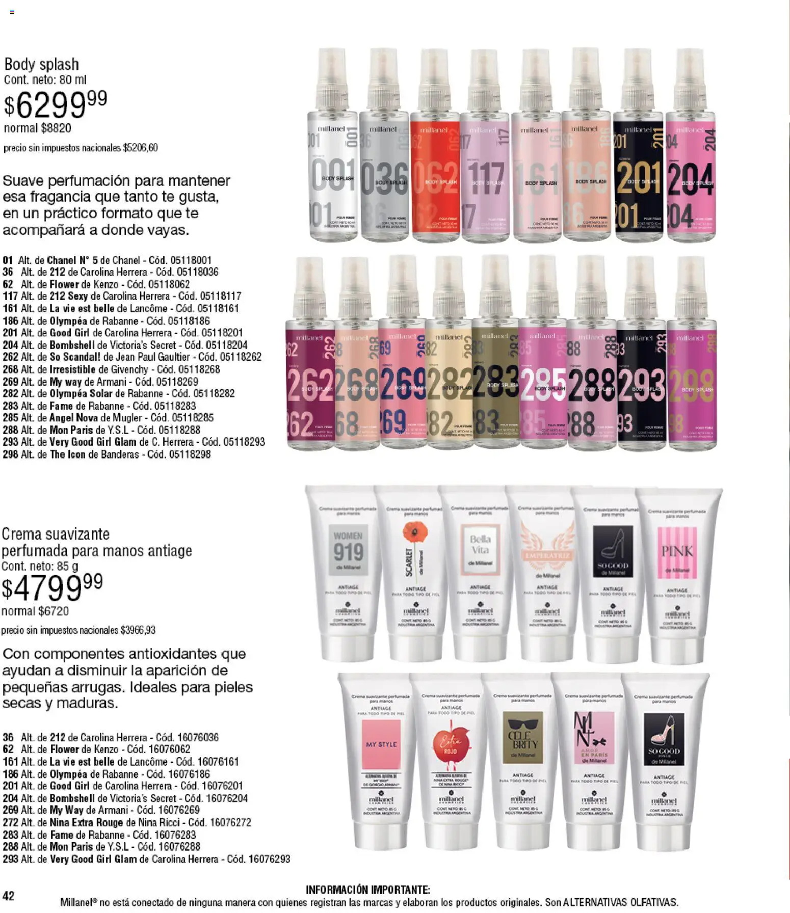 Millanel - Catálogo │ válido desde el 27.04.2026 | Página: 42 | Productos: Jean, Fragancia, Té, Suavizante