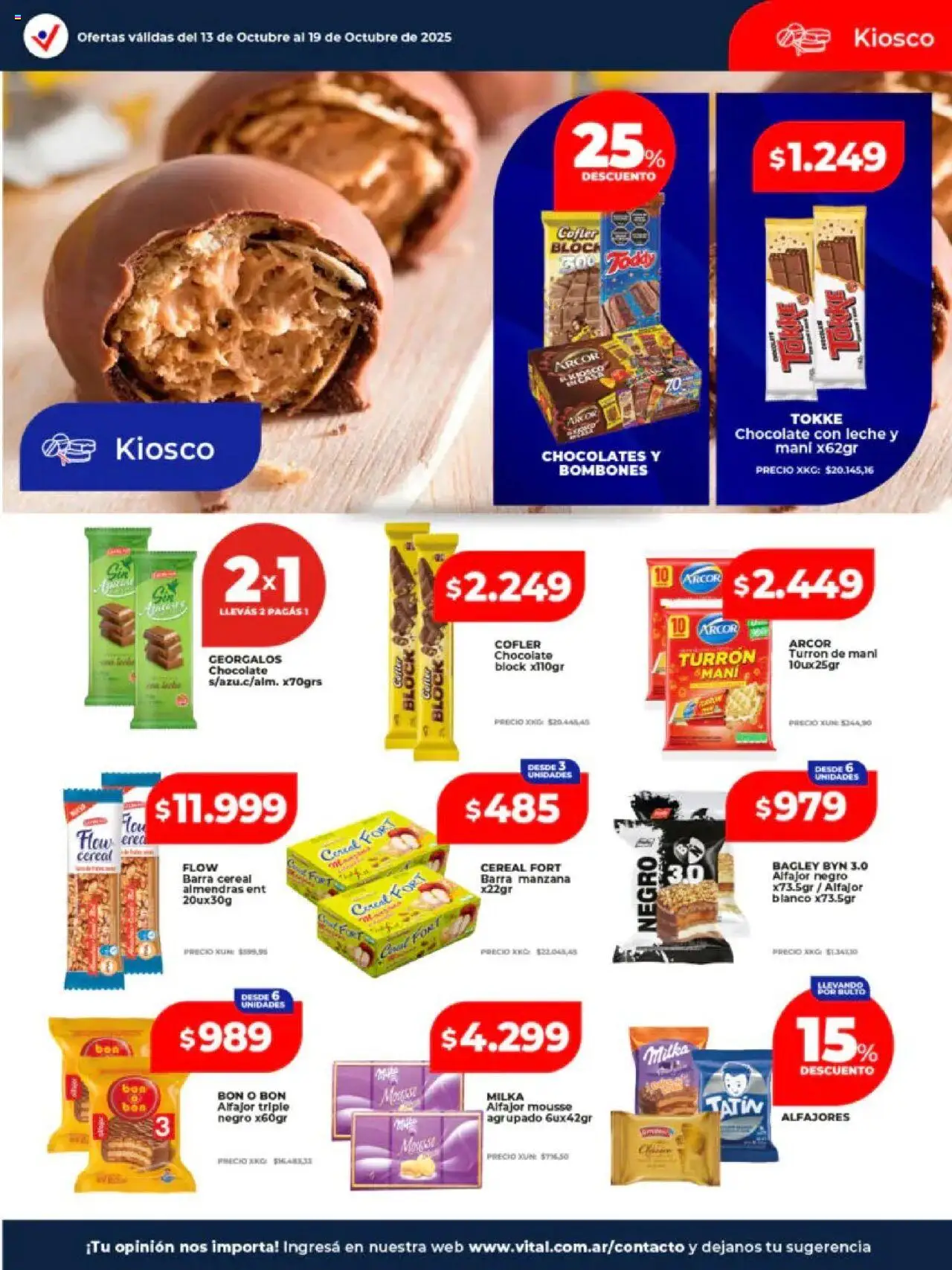 Vital - Ofertas │ válido desde el 13.10.2025 | Página: 20 | Productos: Bombones, Mousse, Manzana, Alfajor