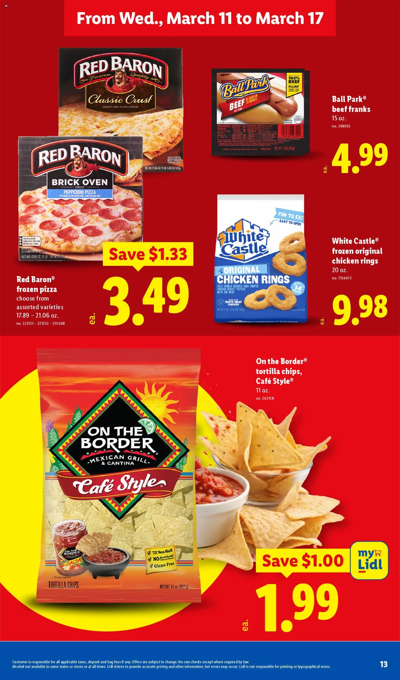 Lidl Weekly Ad - valid from 11.03.2026 | Page: 13 | Products: Pizza, Beef, Salt, Grill