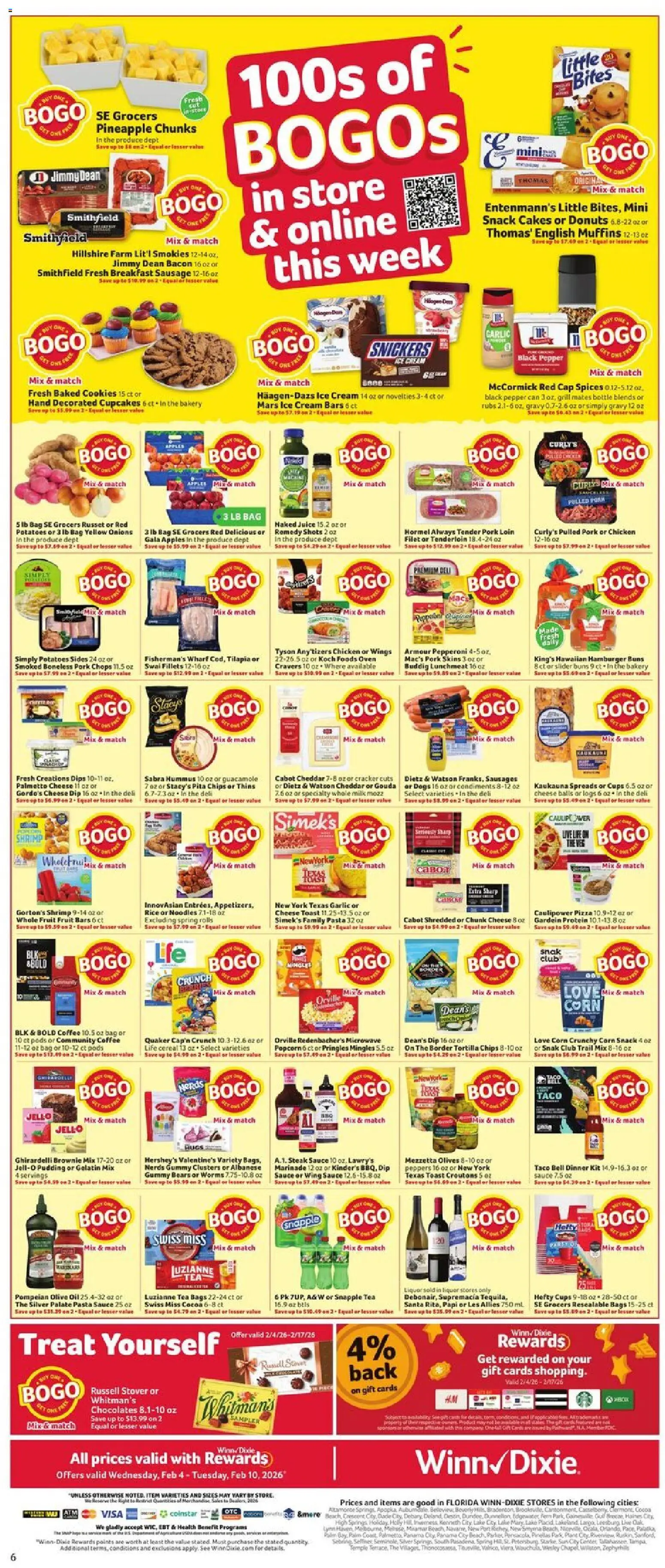 Winn Dixie Weekly Ad - valid from 04.02.2026 | Page: 8 | Products: Bakery, Pork, Pineapple, Ice cream