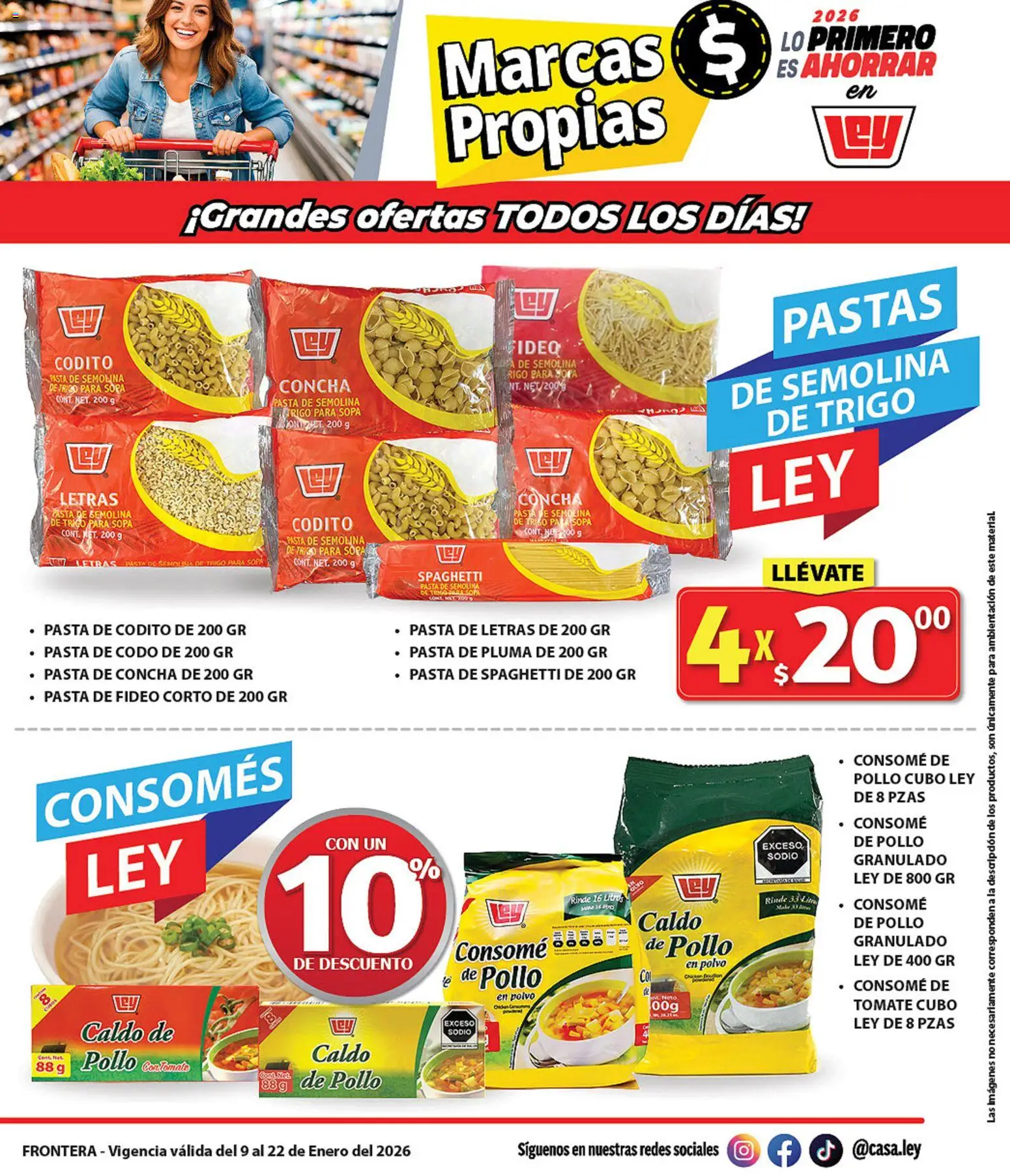 Nuevas ofertas de Casa Ley válidas en toda la República Mexicana desde el 09.01.2026. ¡Encuentra las mejores ofertas en Casa Ley folleto Marcas Propias! | Página: 4 | Productos: Maíz, Chocolate, Arroz, Hojuelas