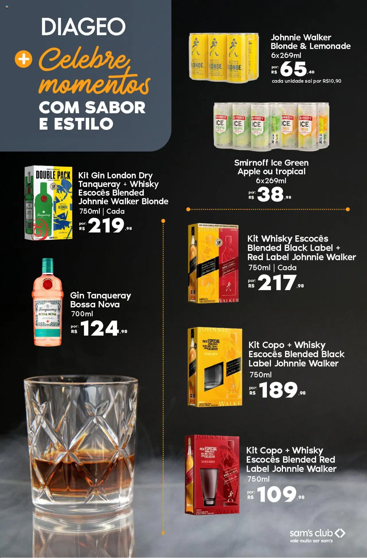 Sam's Club Folheto - válido de 21.07.2025 | Página: 9 | Produtos: Whisky, Whisky red label, Gin